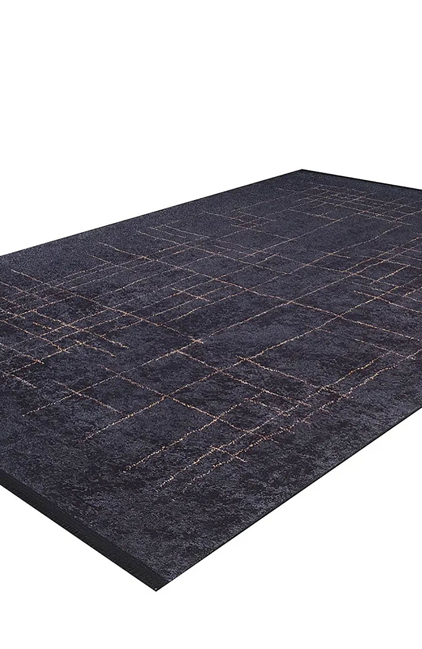 Daniela Trellis Geometric Luxury Black Brown Rug