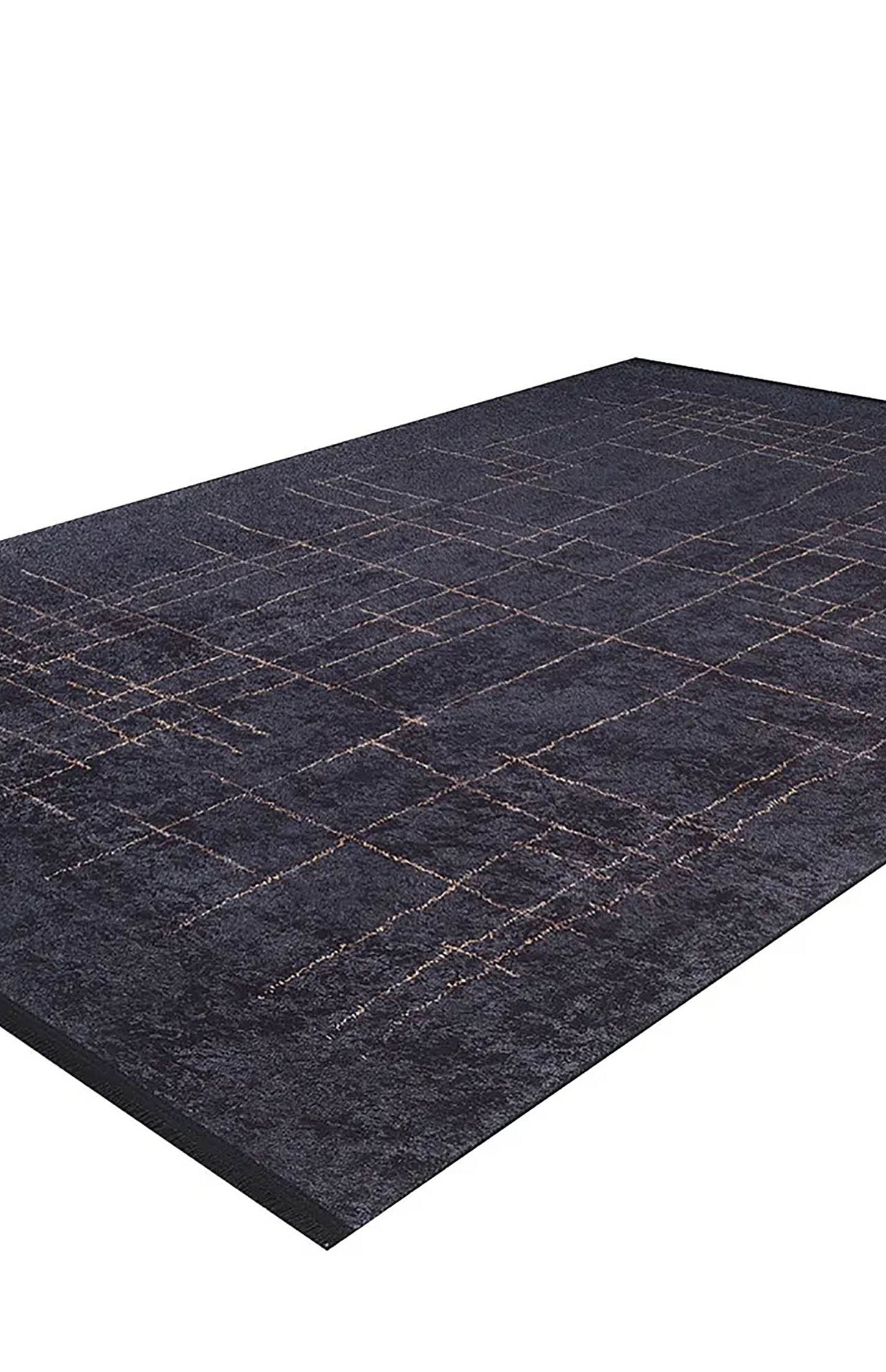 Daniela Trellis Geometric Luxury Black Brown Rug