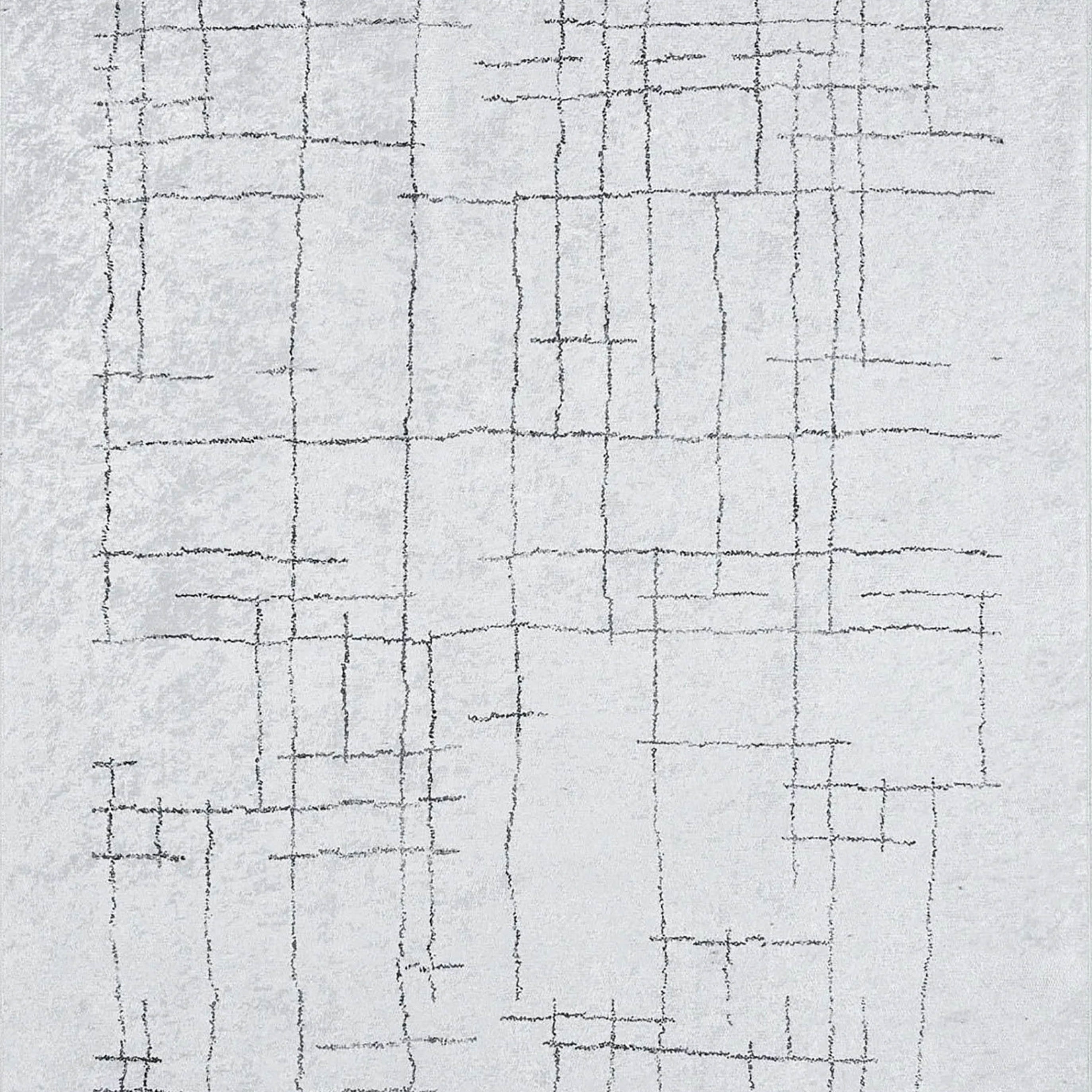 Camille Trellis Geometric Luxury Cream Black Rug