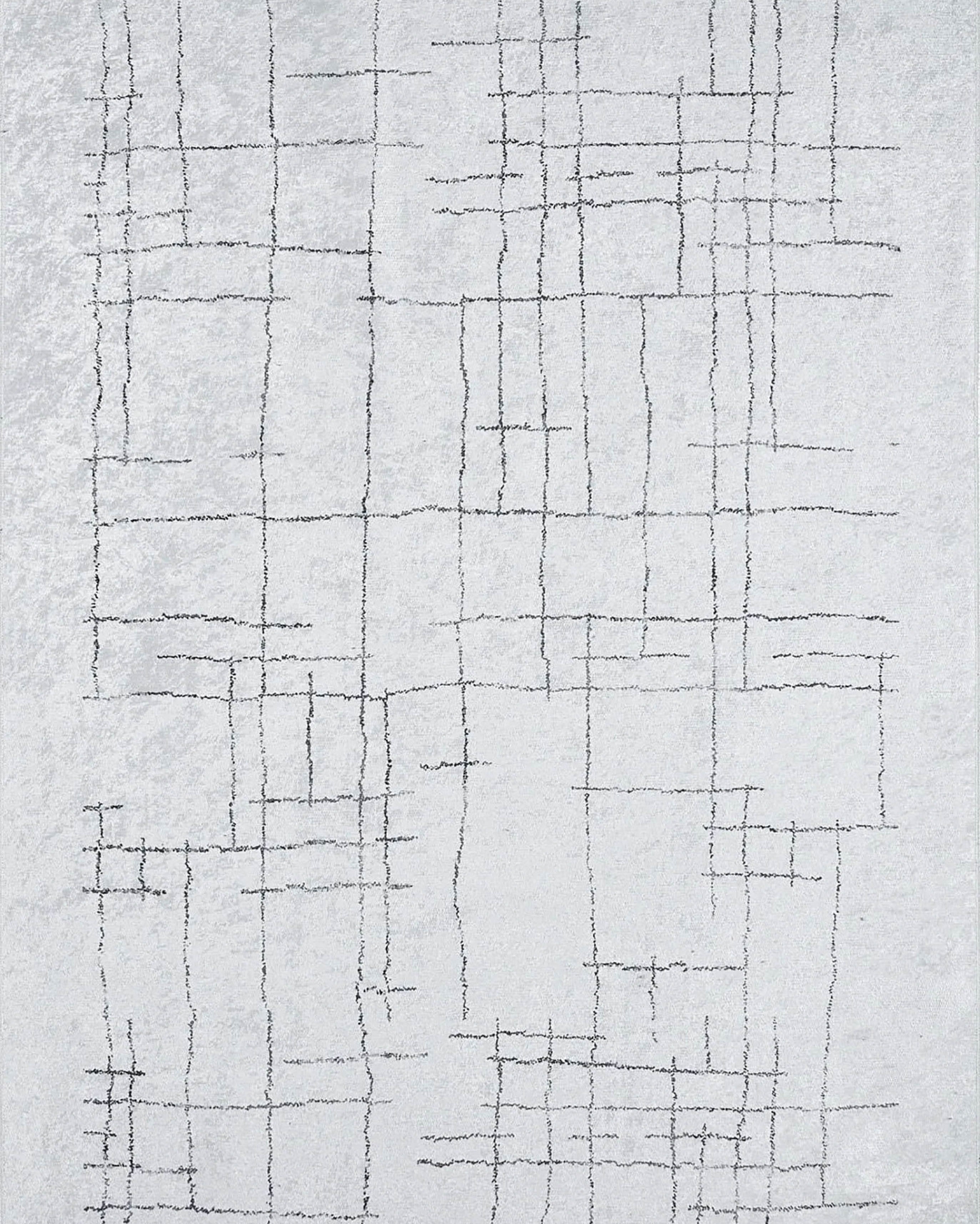 Camille Trellis Geometric Luxury Cream Black Rug