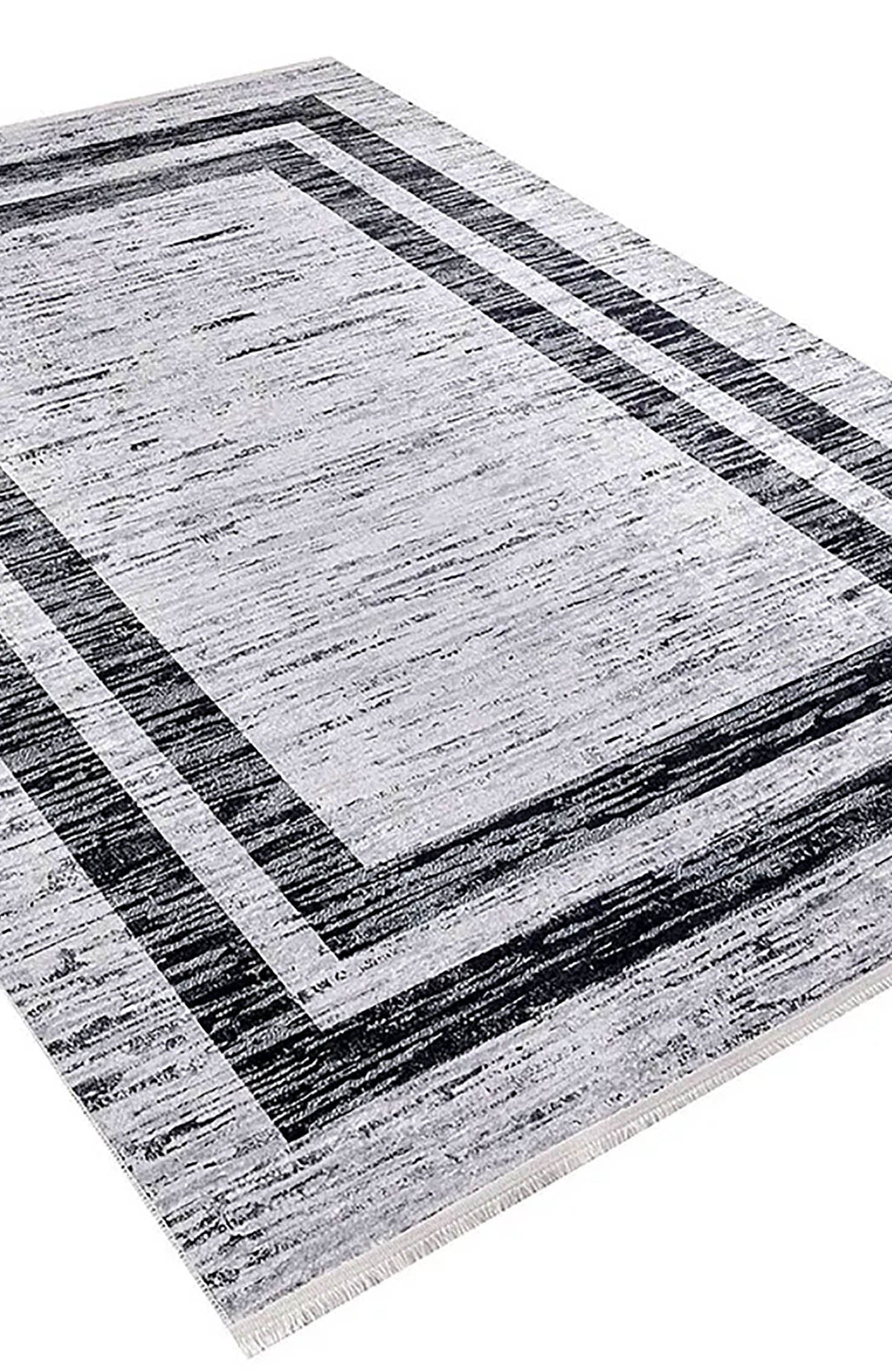 Rosalie Geometric Border Abstract Rug