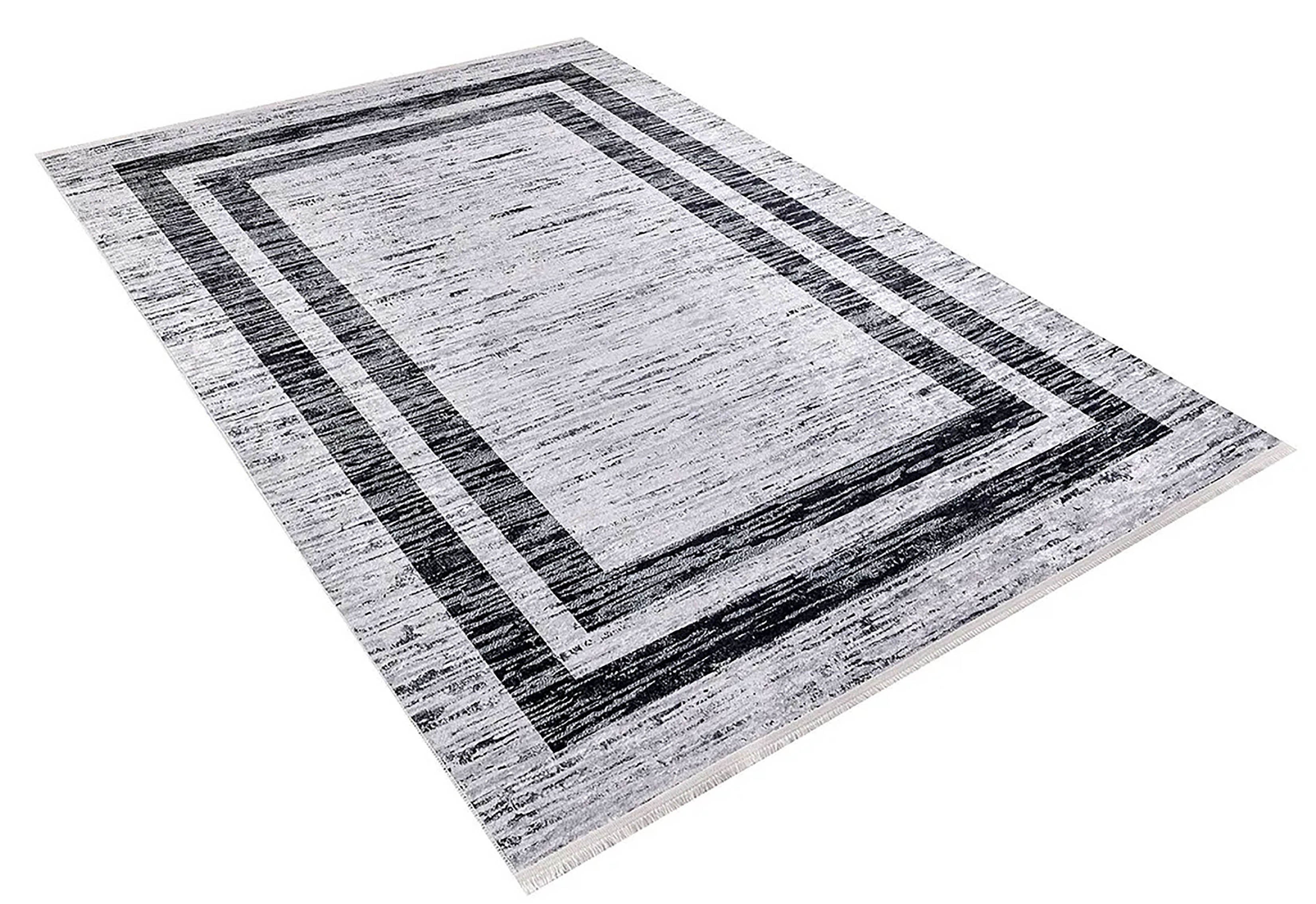 Rosalie Geometric Border Abstract Rug
