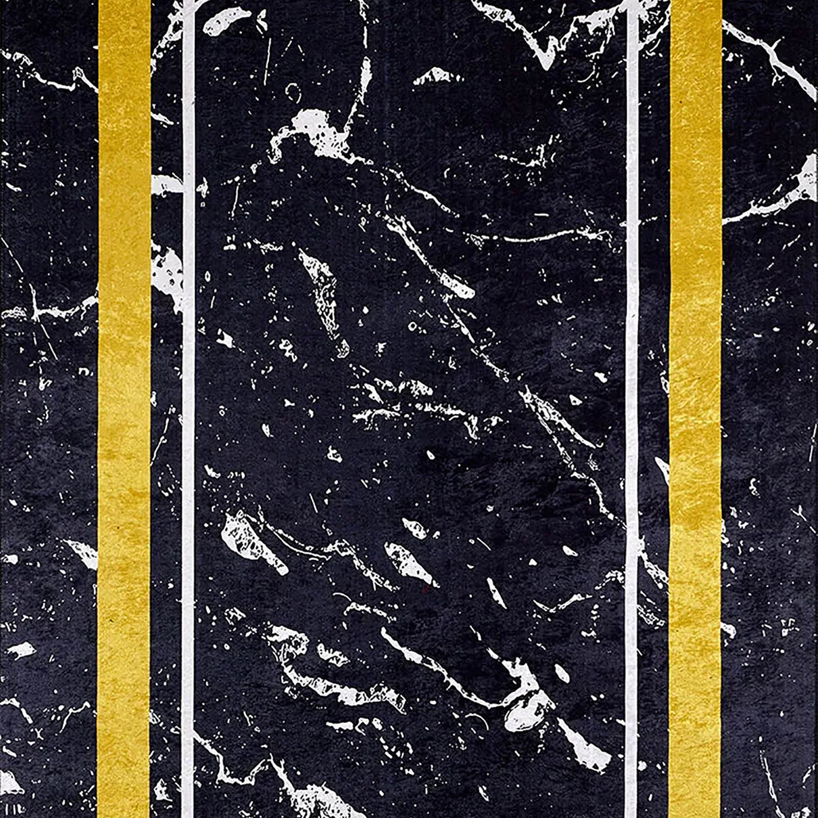 Wren Geometric Marble Border Modern Rug