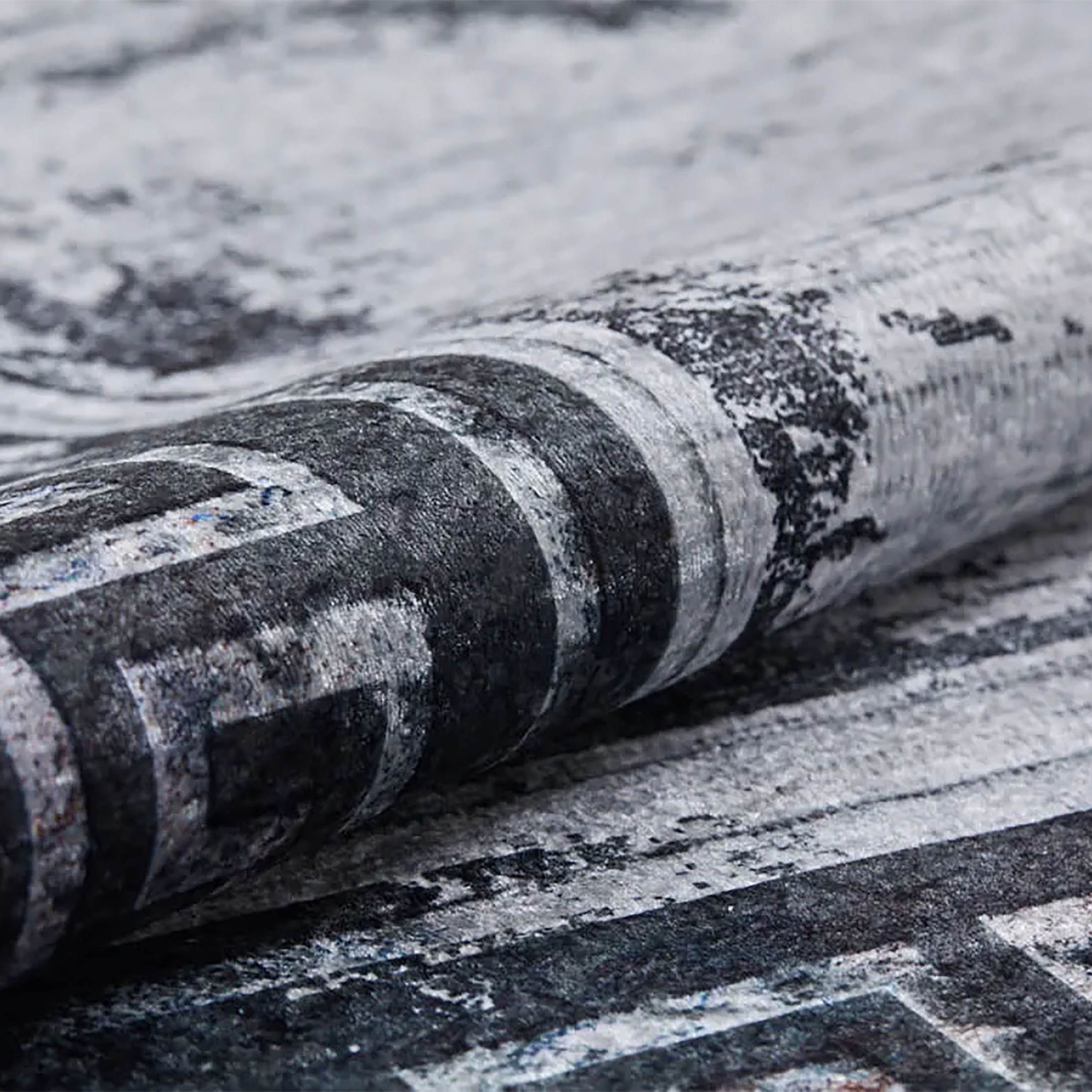 Bellamy Geometric Greek Key Border Abstract Rug