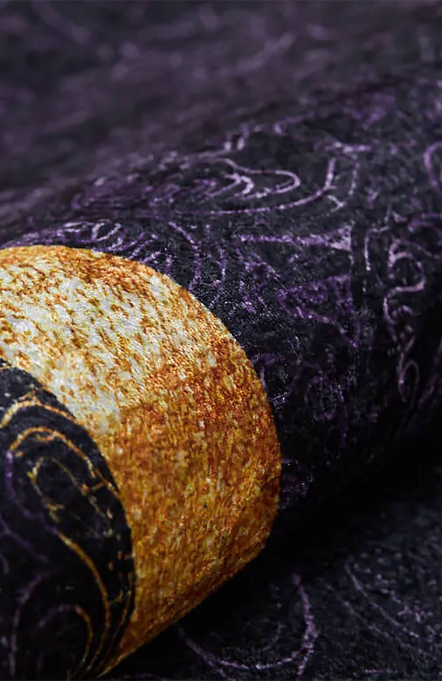 Baylor Marble Black Gold Purple Bordered Geometric Rug