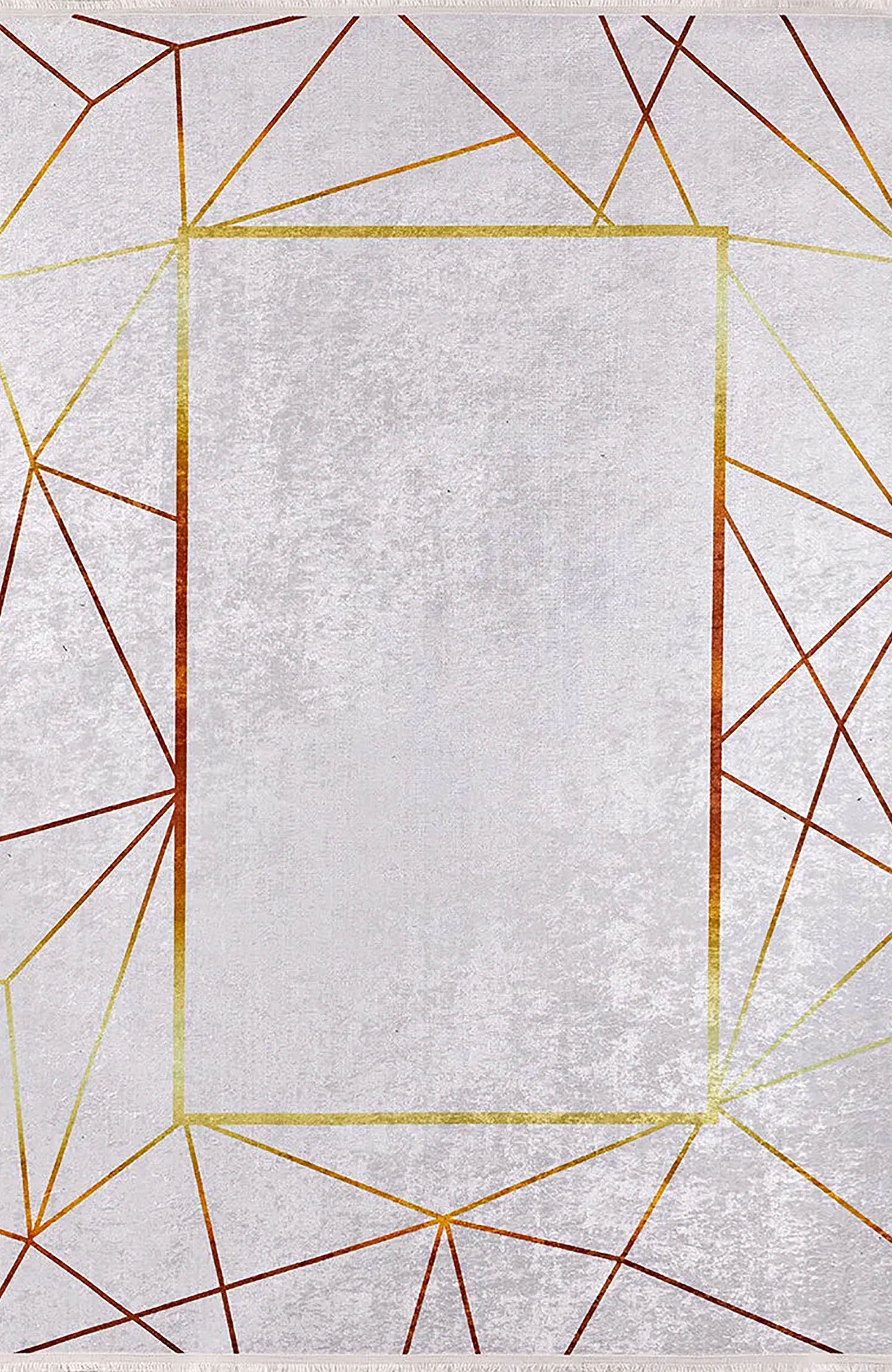 Mikaela Geometric Border Modern Home Decor Rug