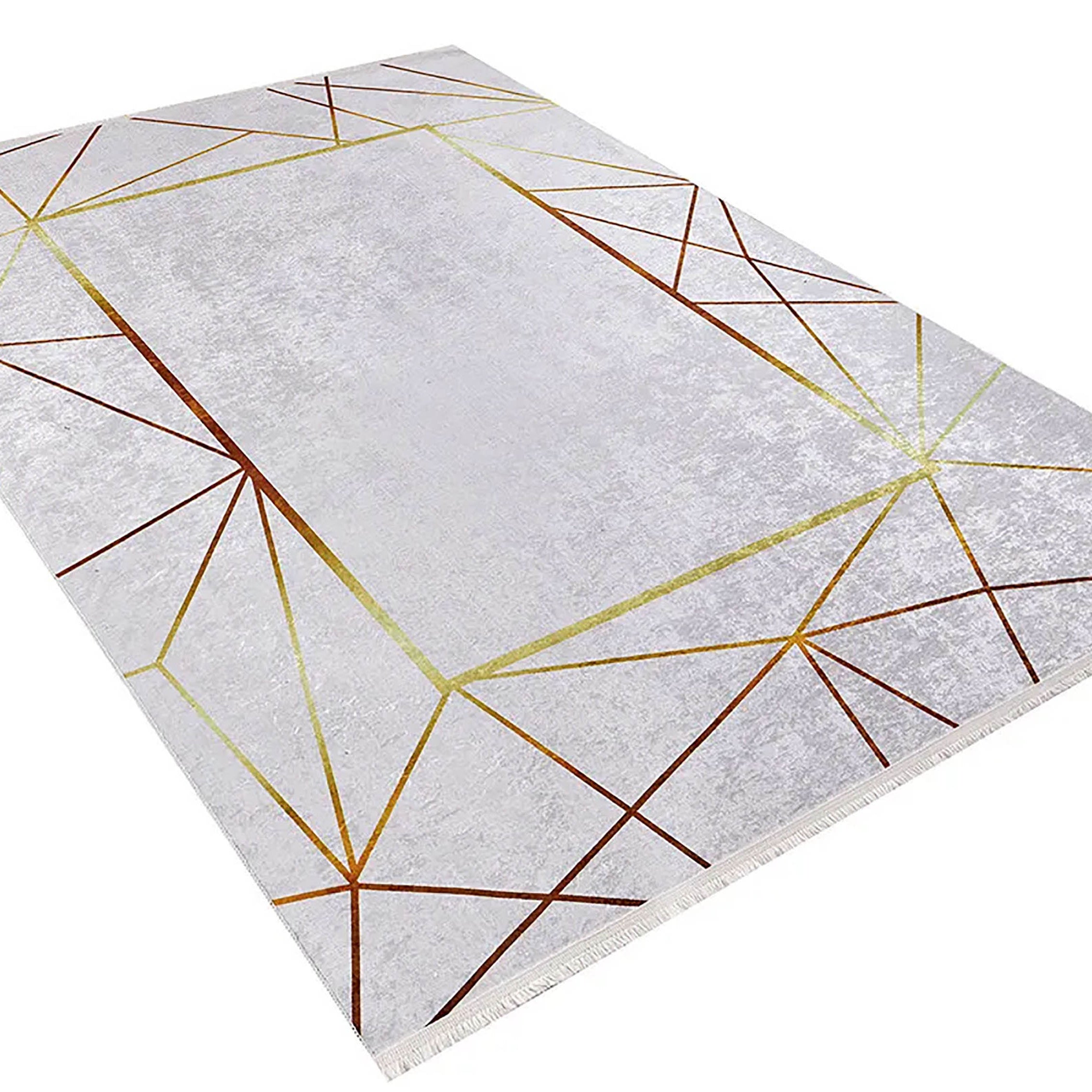 Mikaela Geometric Border Modern Home Decor Rug