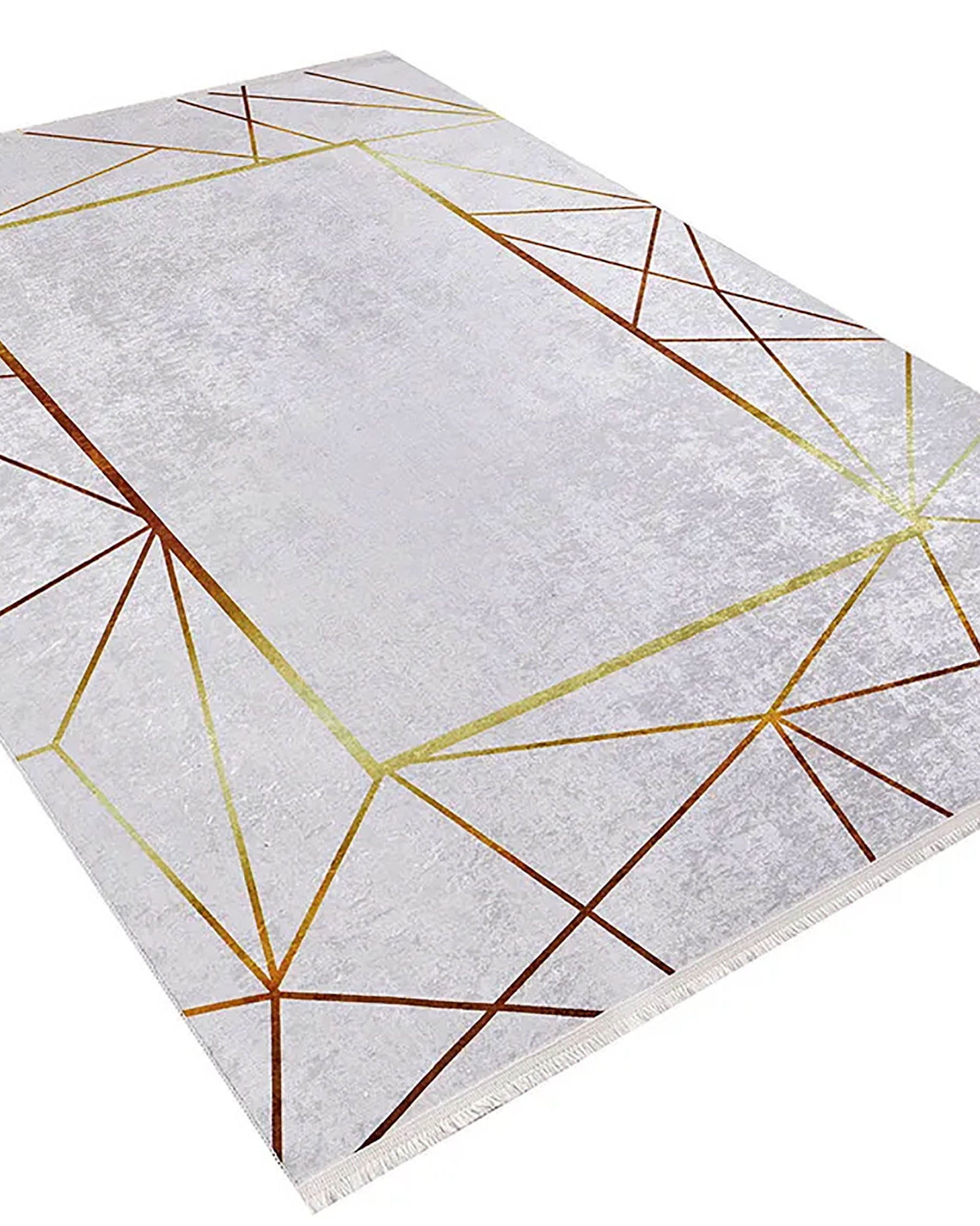 Mikaela Geometric Border Modern Home Decor Rug