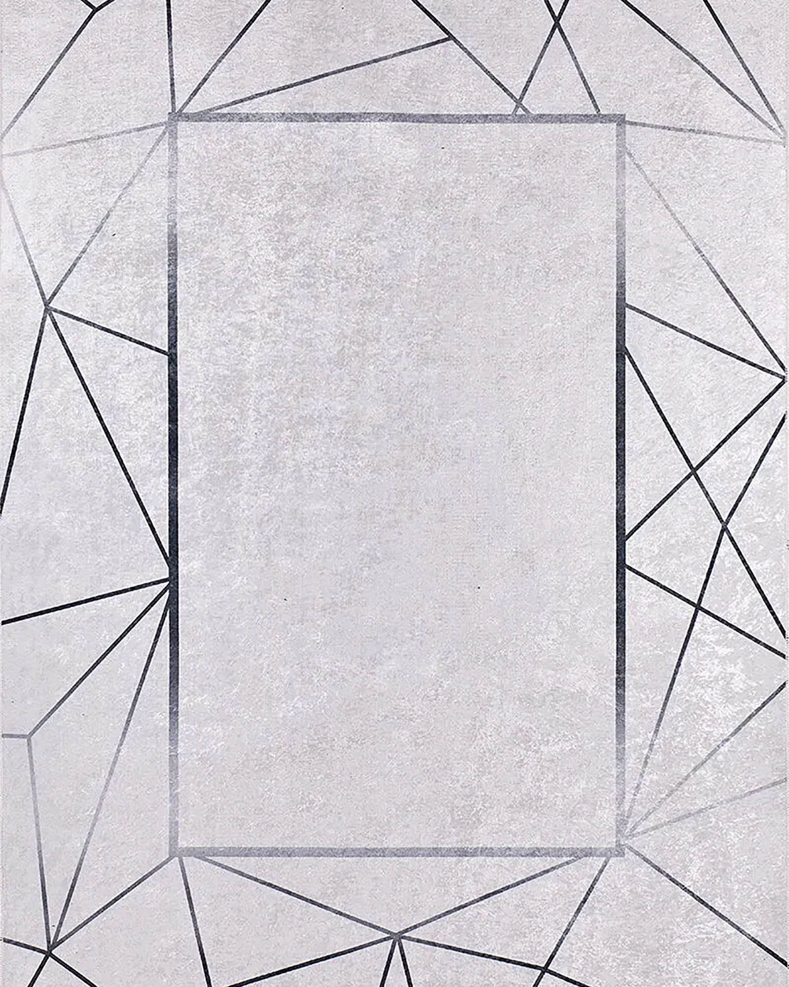 Naya Geometric Border Modern Home Decor Rug