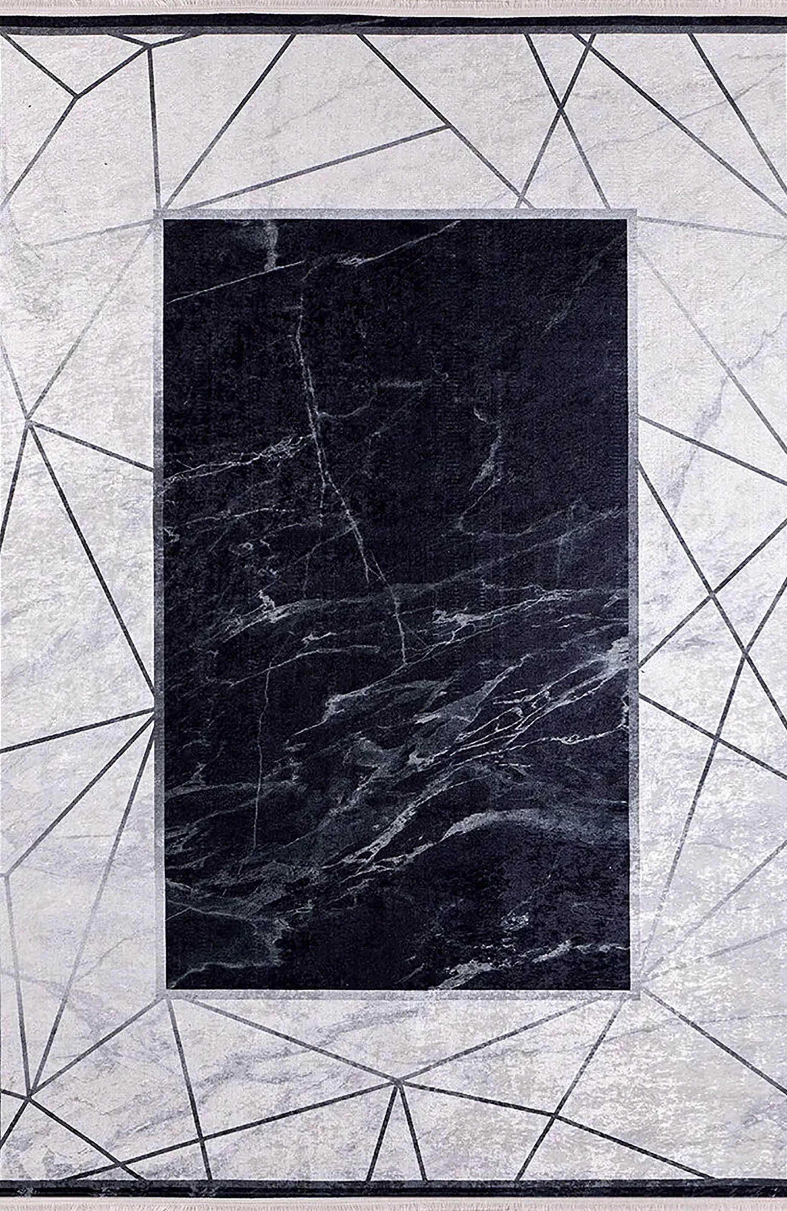 Iliana Geometric Border Modern Home Decor Rug