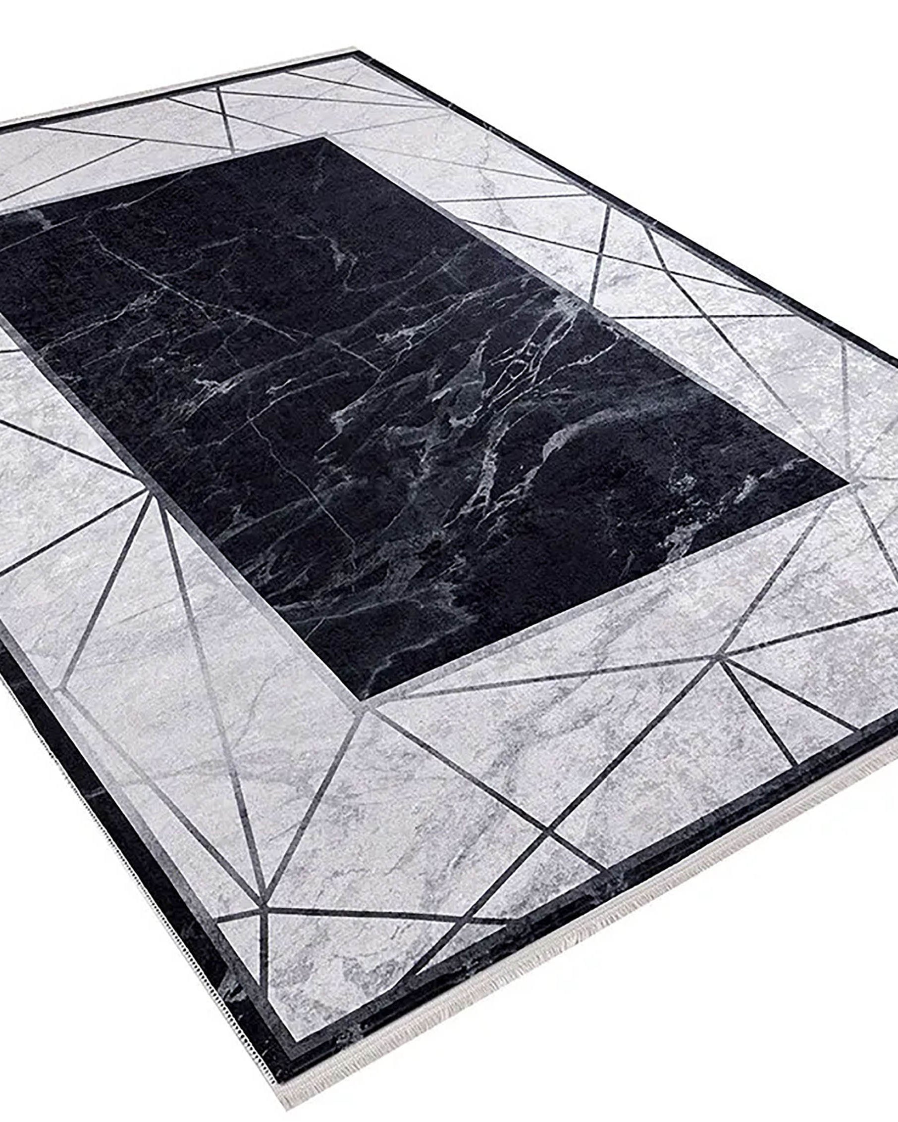 Iliana Geometric Border Modern Home Decor Rug