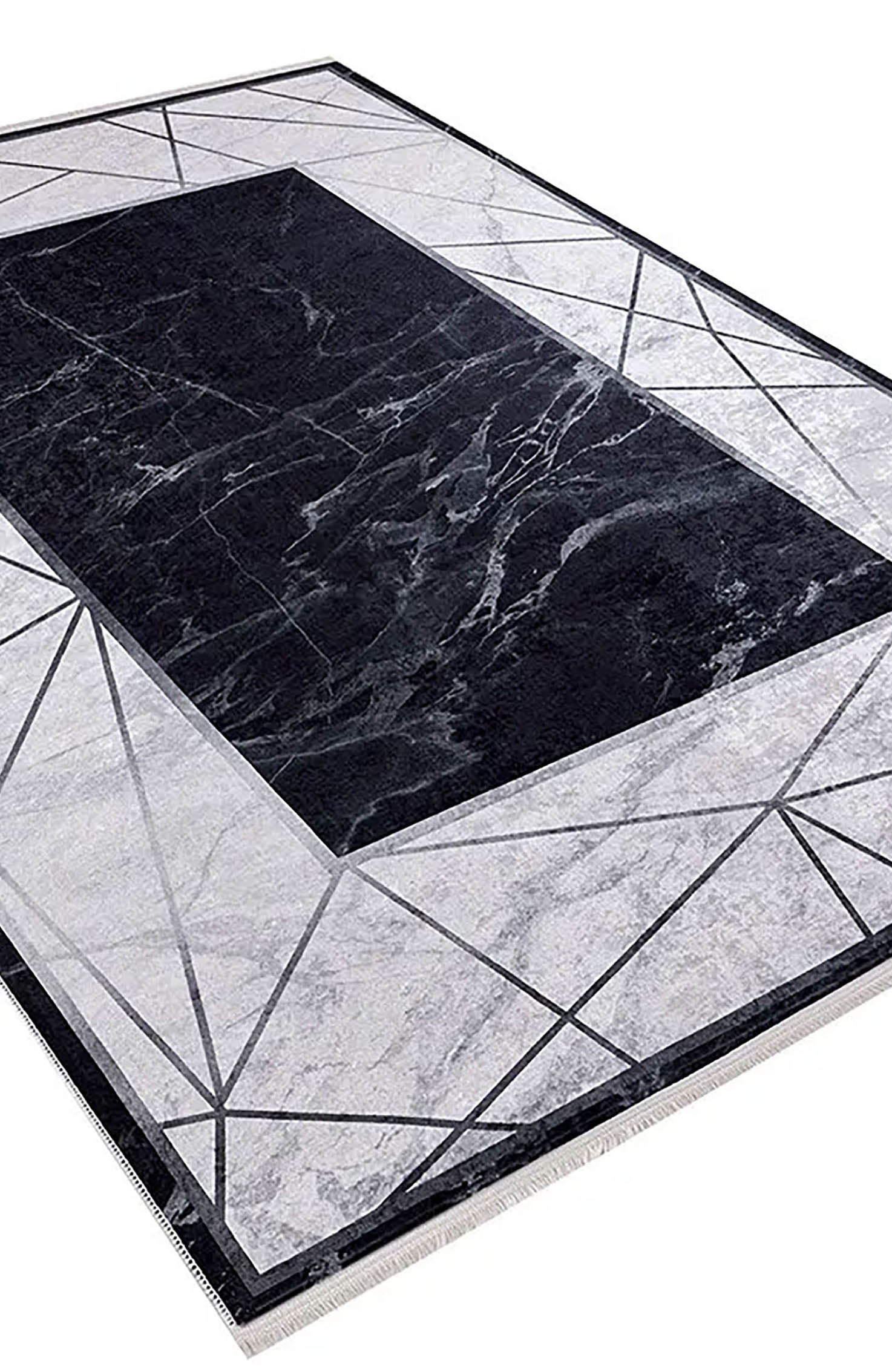 Iliana Geometric Border Modern Home Decor Rug