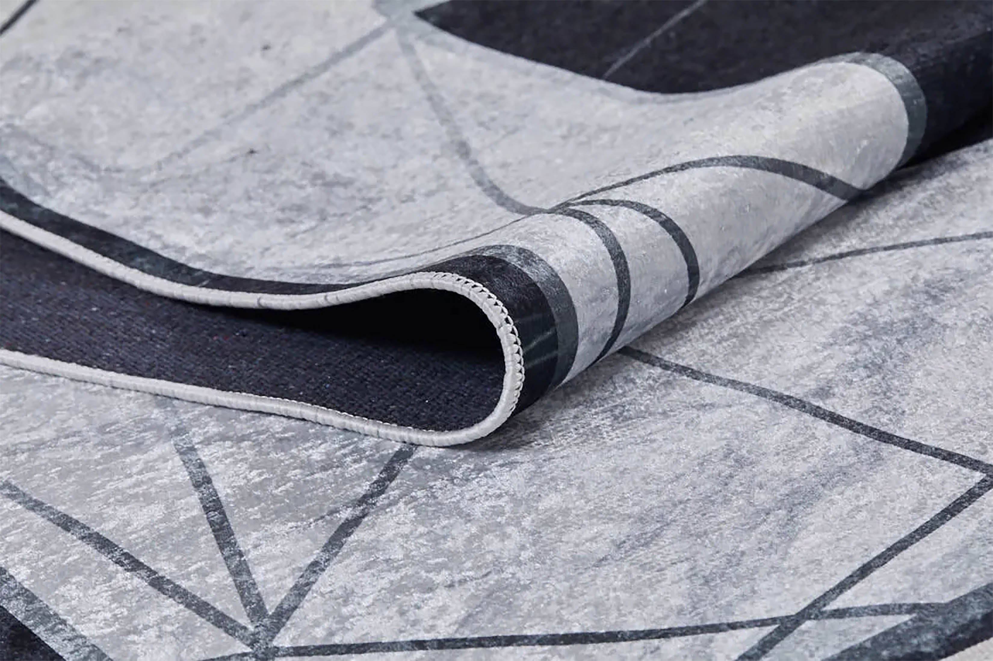 Iliana Geometric Border Modern Home Decor Rug