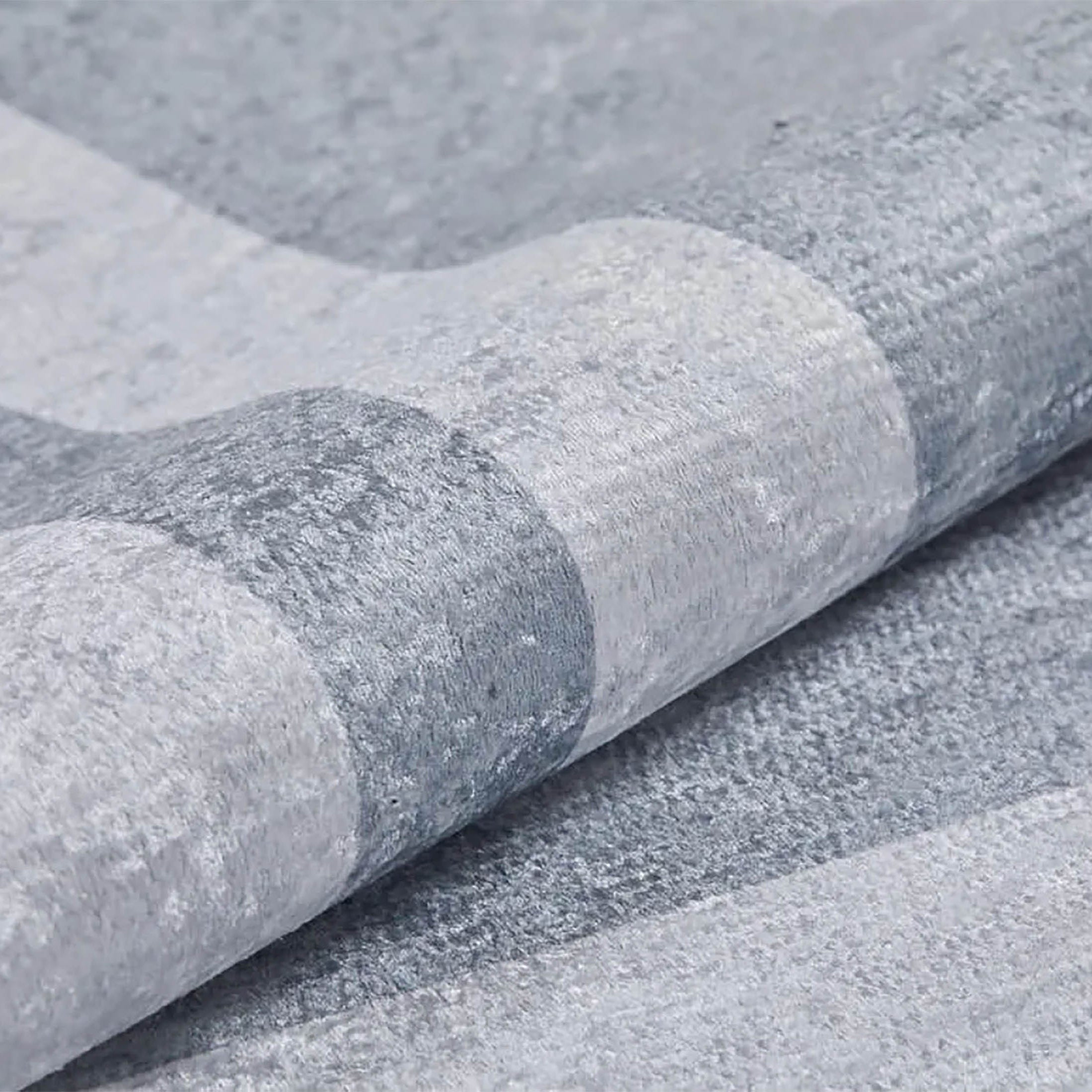 Evie Geometric Gray Luxury Bordered Rug