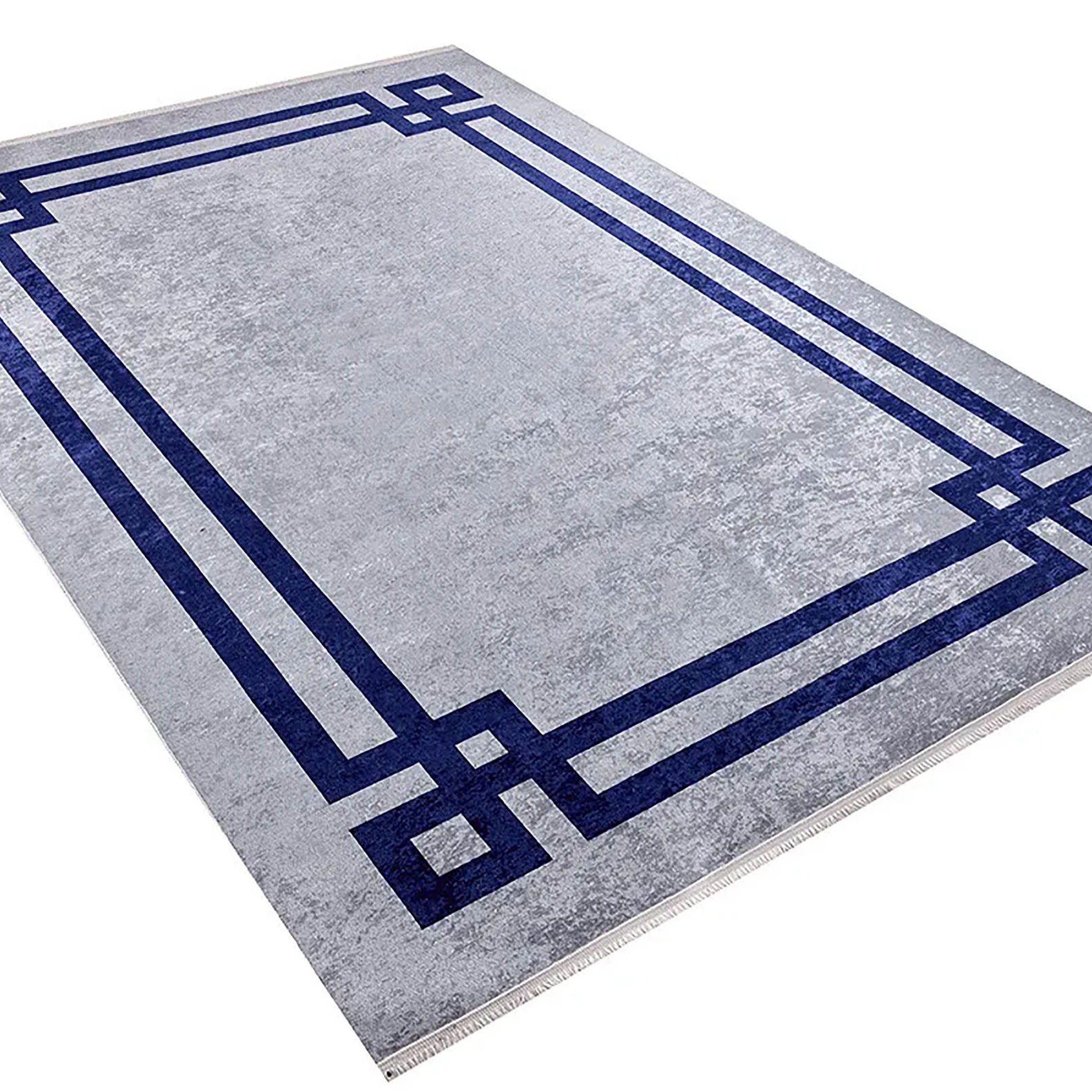 Georgia Geometric Gray Blue Rug
