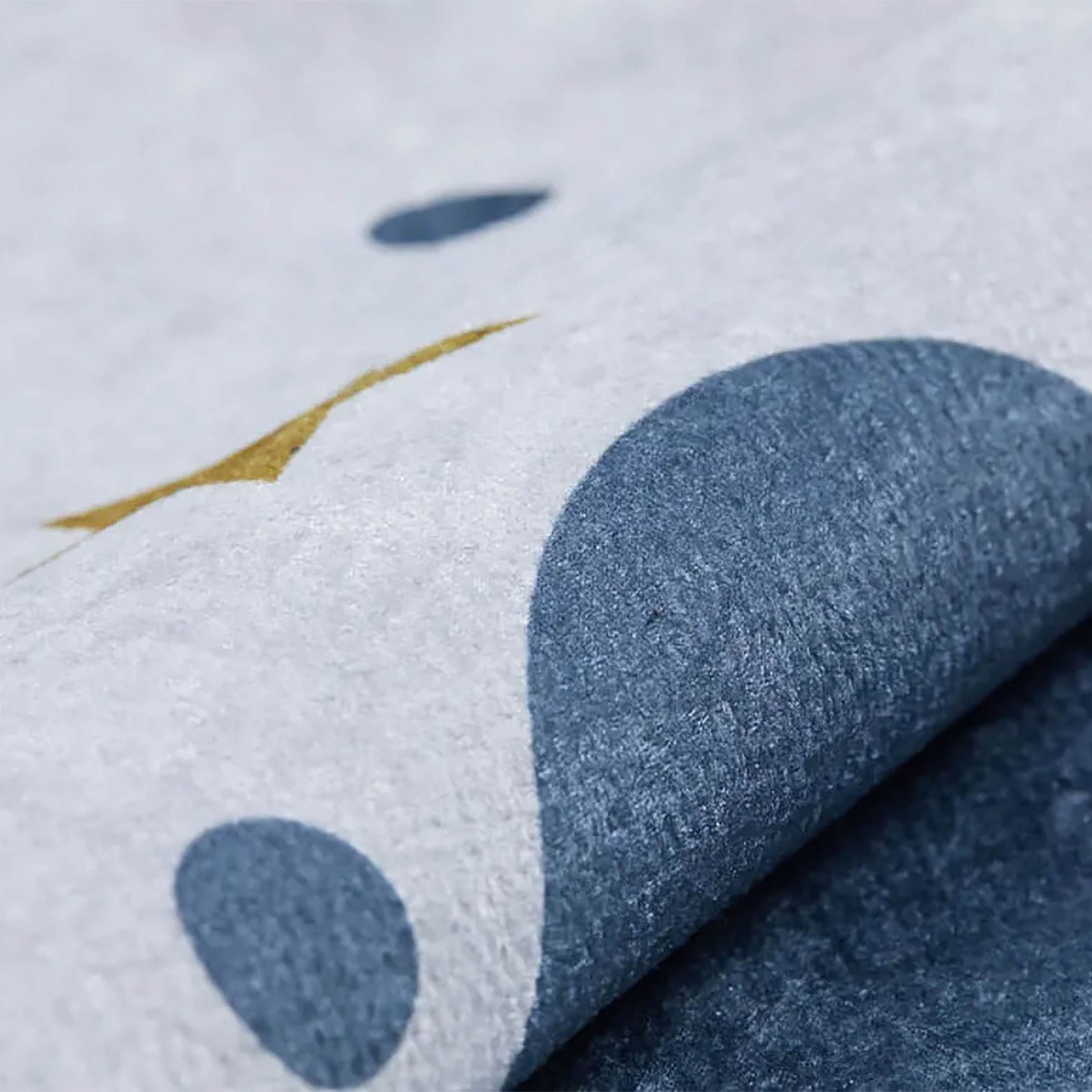 Elsa Cloudy Star Gray Blue Kids Rug