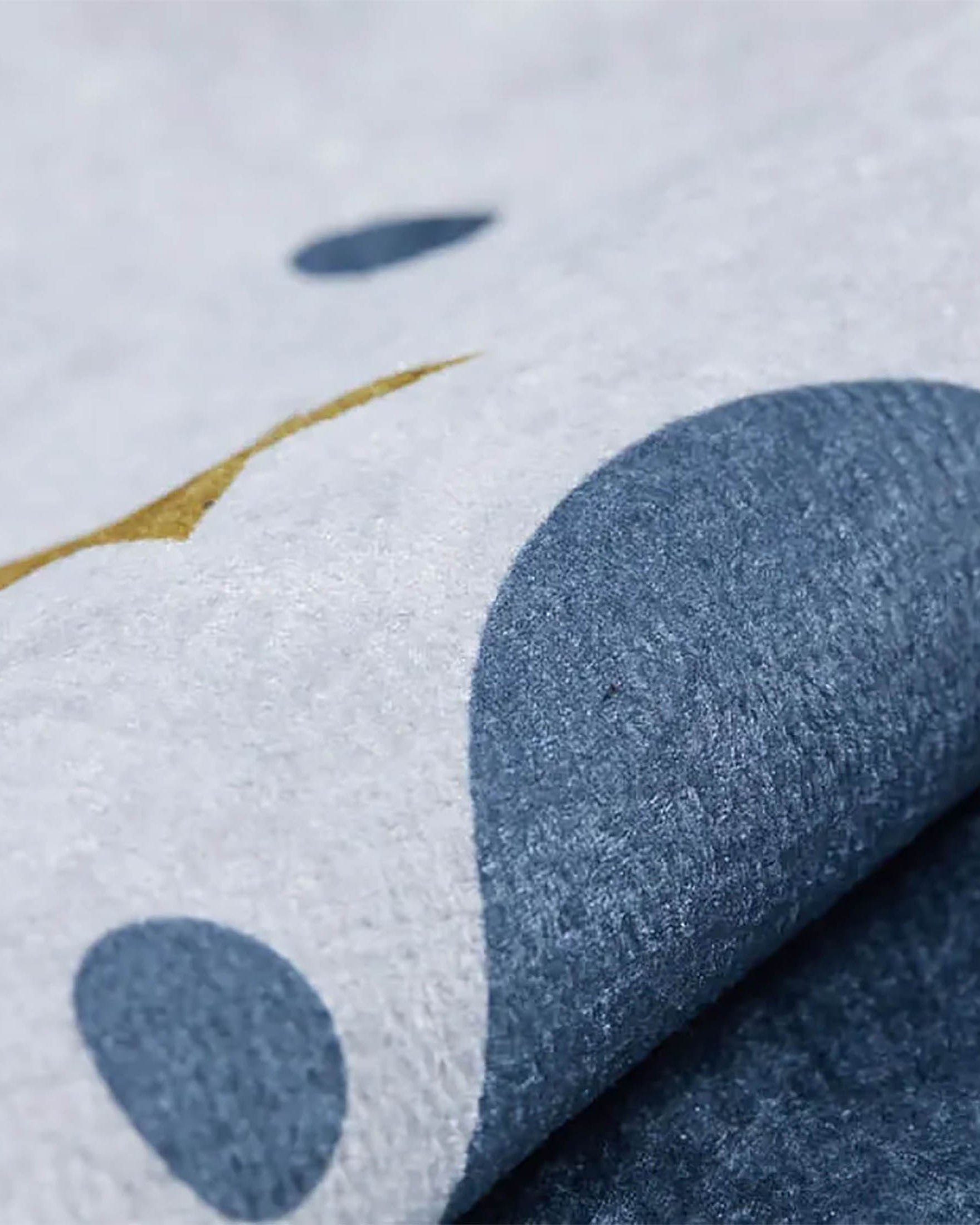 Elsa Cloudy Star Gray Blue Kids Rug