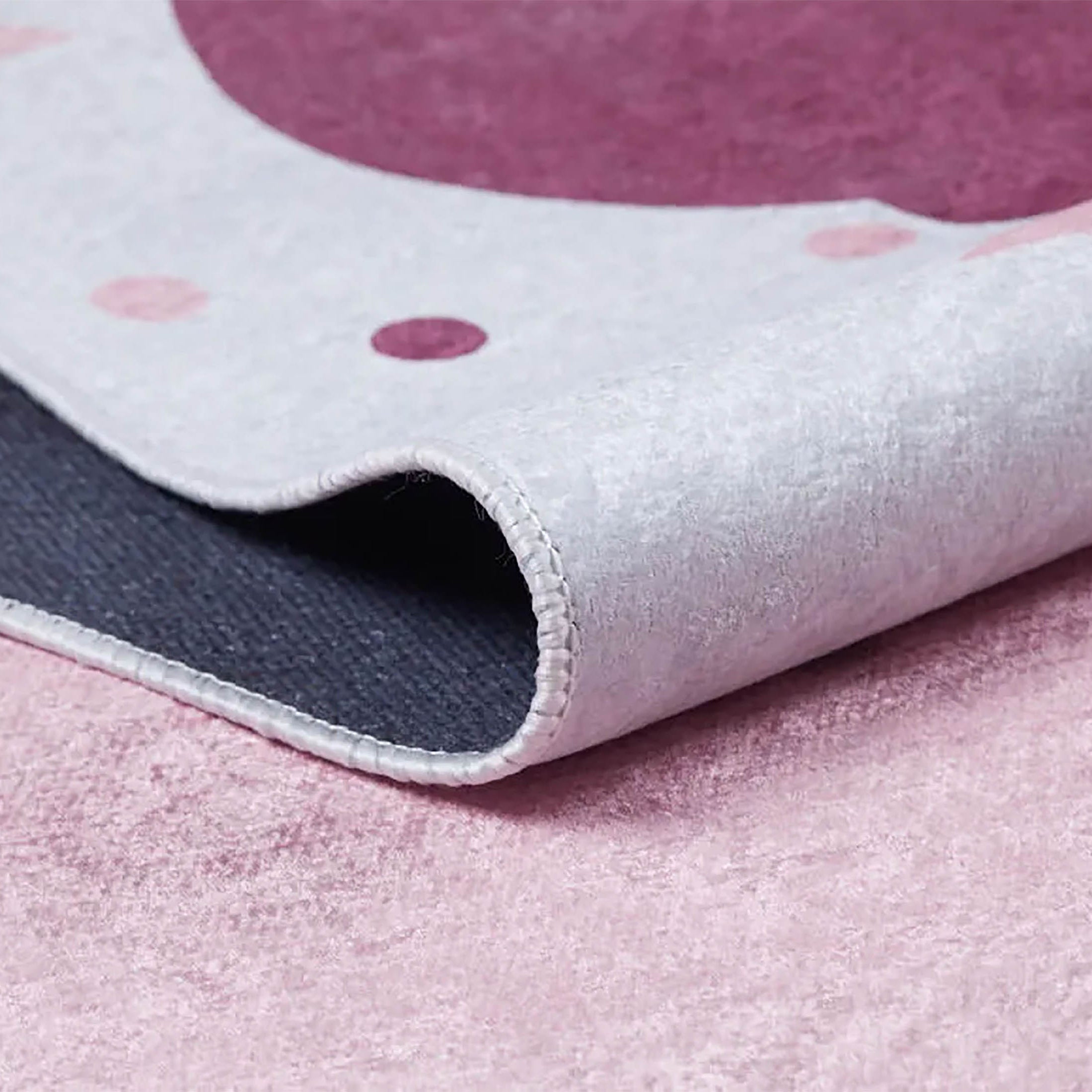 Belle Cloudy Star Pink Cream Kids Rug