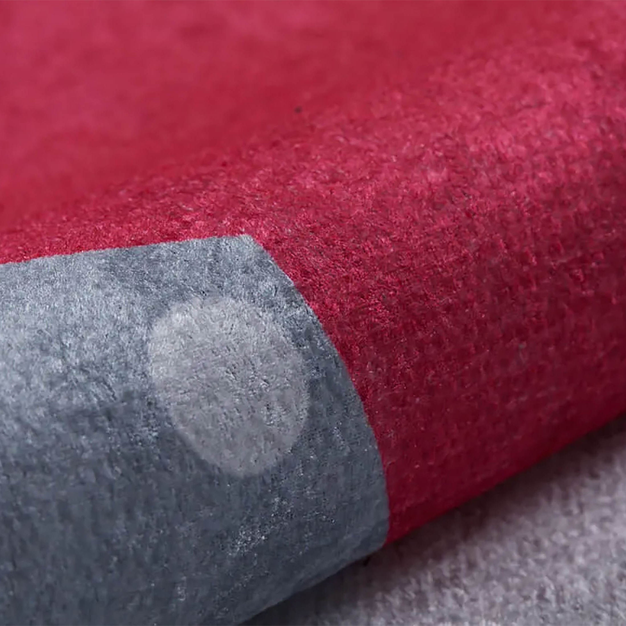 Mulan Cloudy Star Gray Red Kids Rug