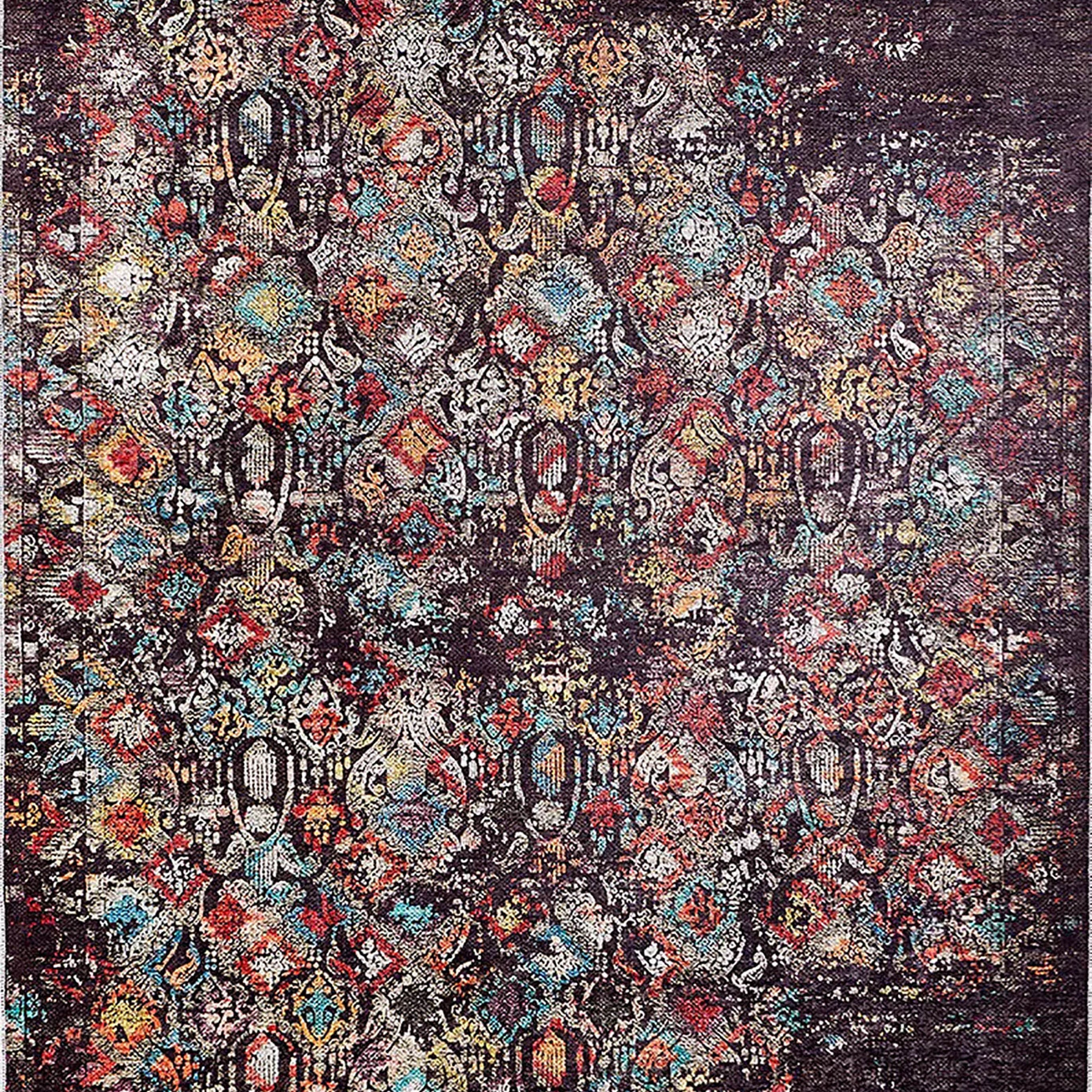 Aurora Turkish Modern Boho Geometric Brown Rug