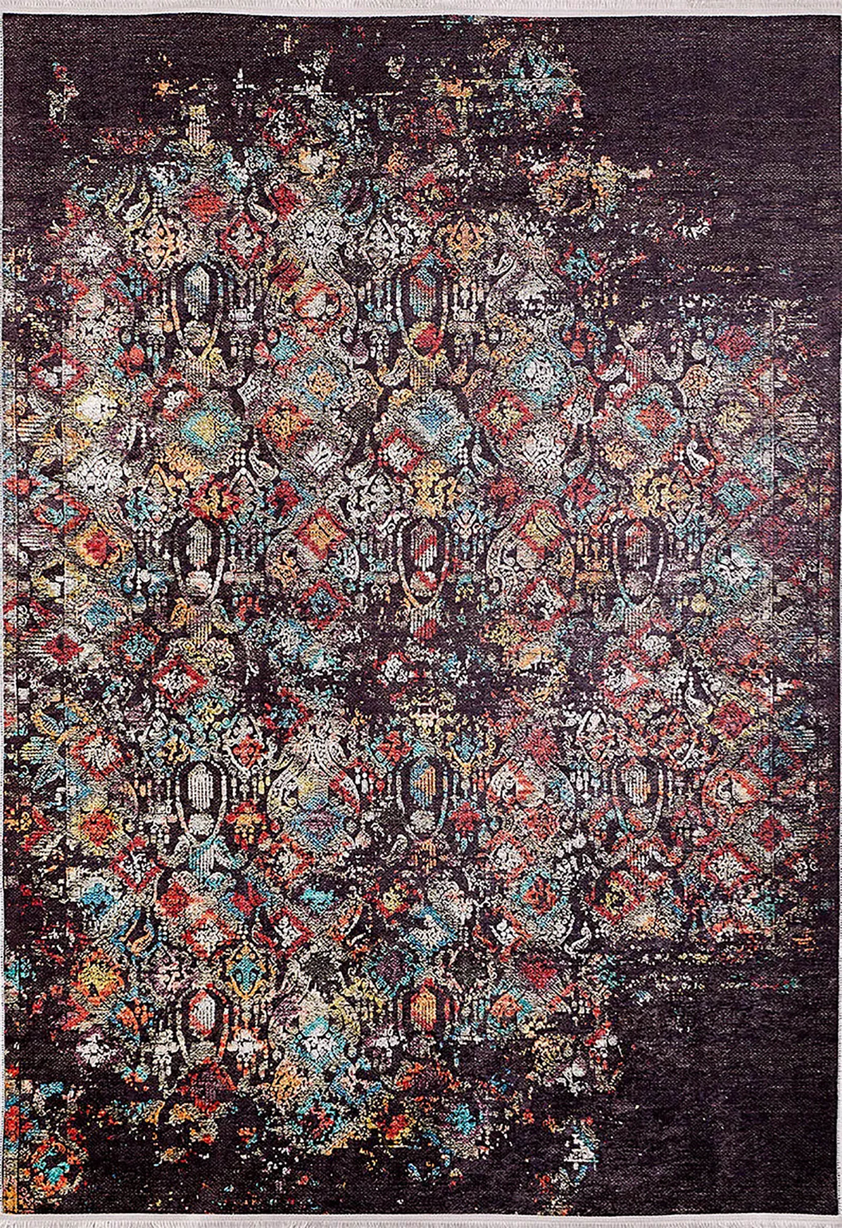 Aurora Turkish Modern Boho Geometric Brown Rug