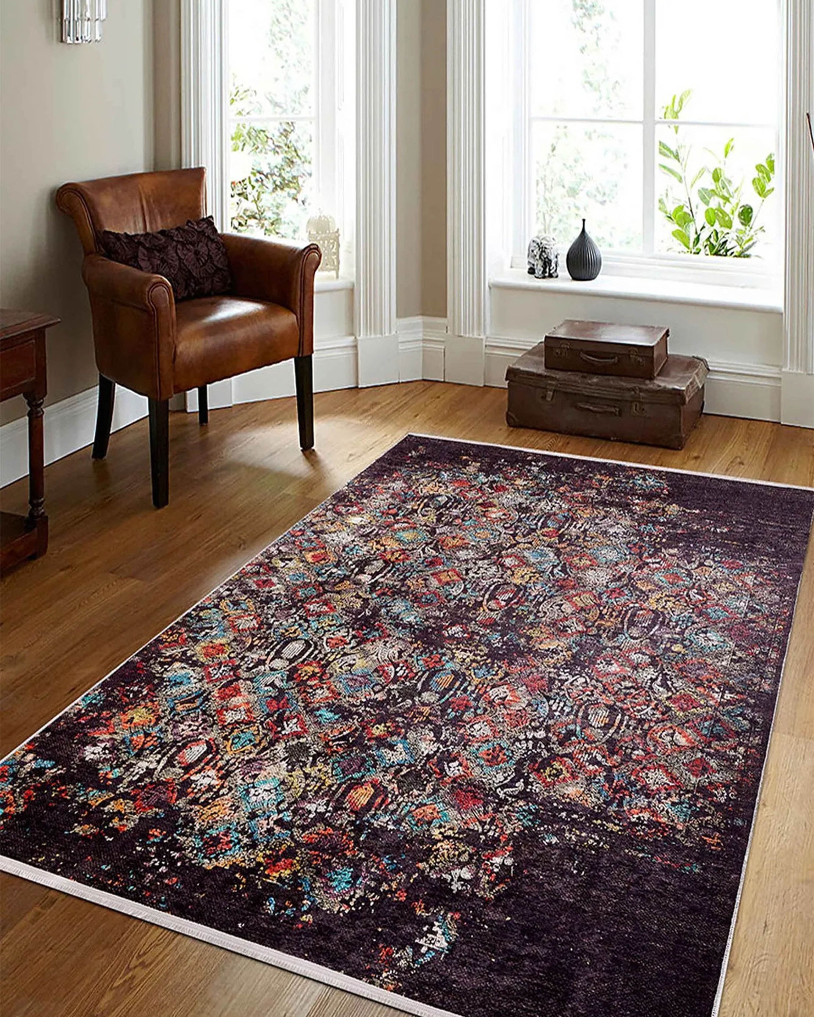 Aurora Turkish Modern Boho Geometric Brown Rug