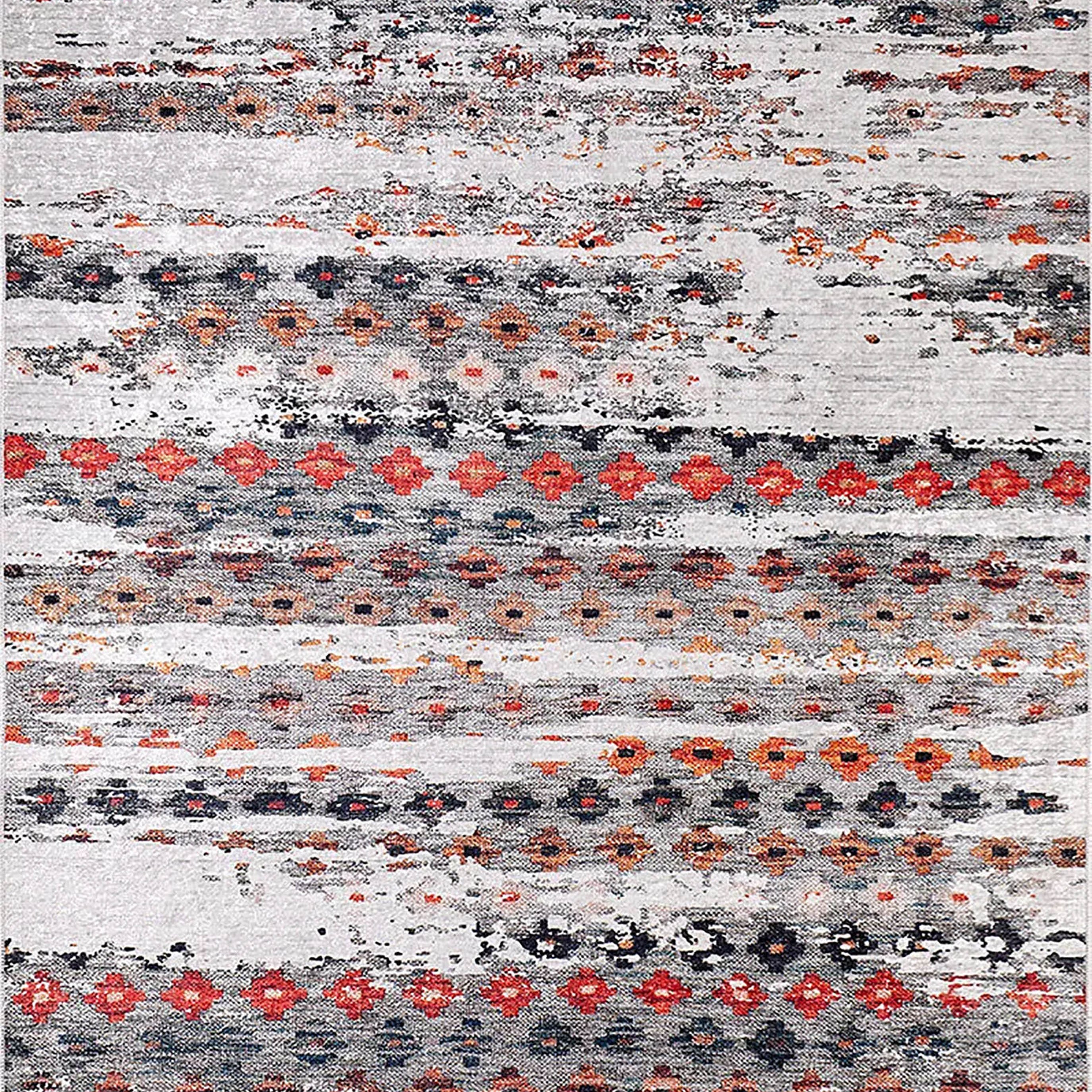 Lakelyn Turkish Kilim Multi Color Flower Rug