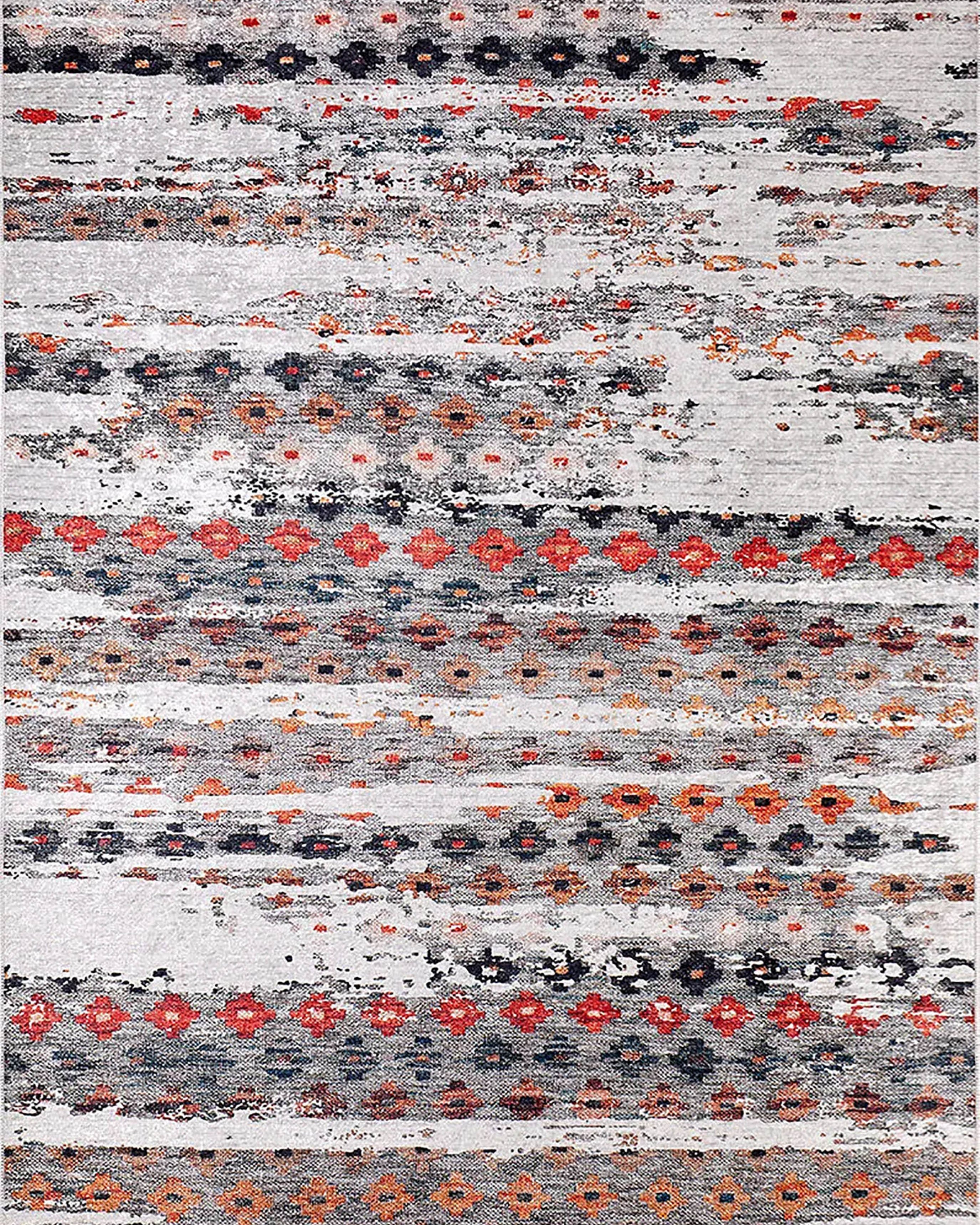 Lakelyn Turkish Kilim Multi Color Flower Rug