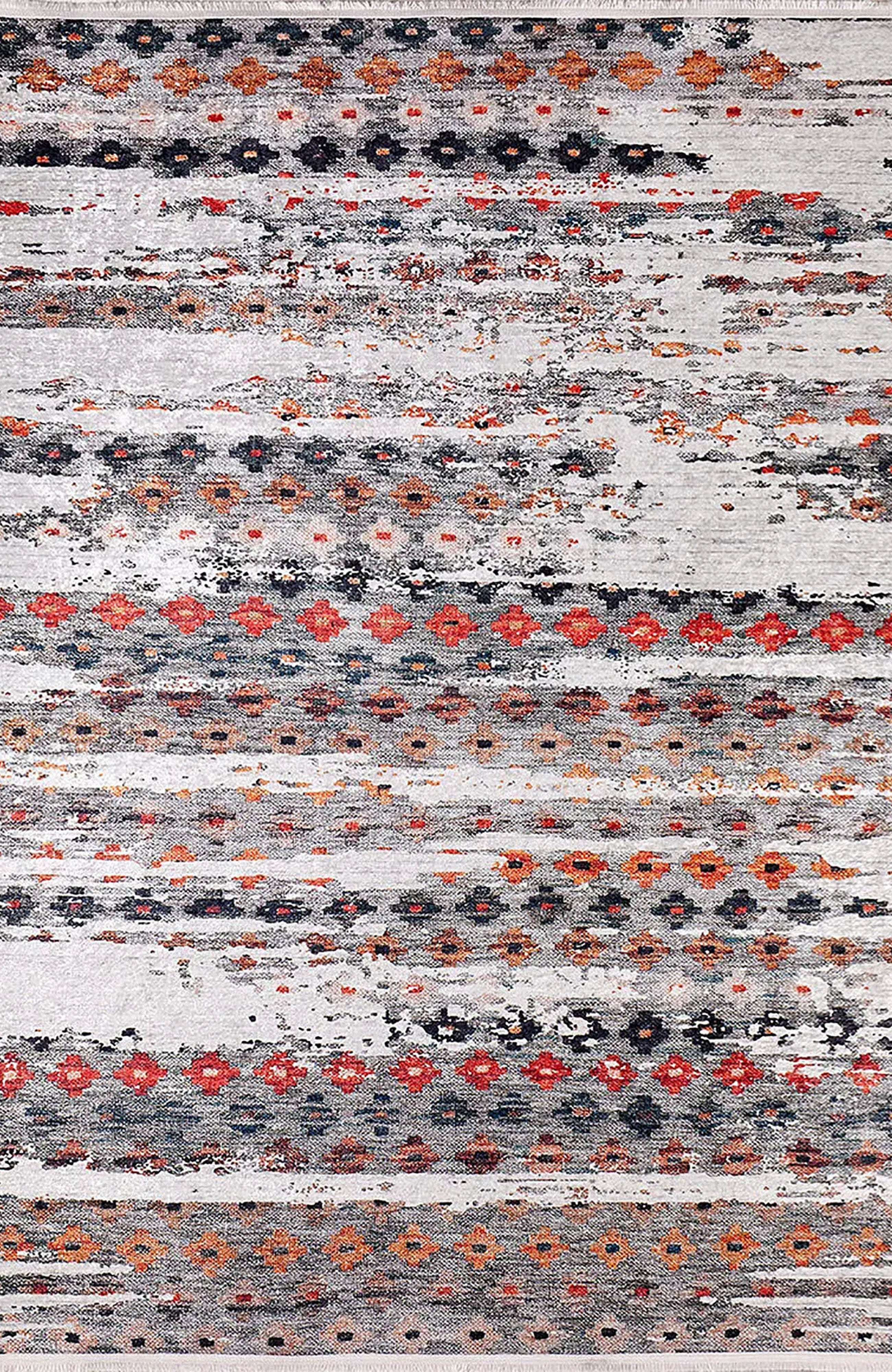 Lakelyn Turkish Kilim Multi Color Flower Rug