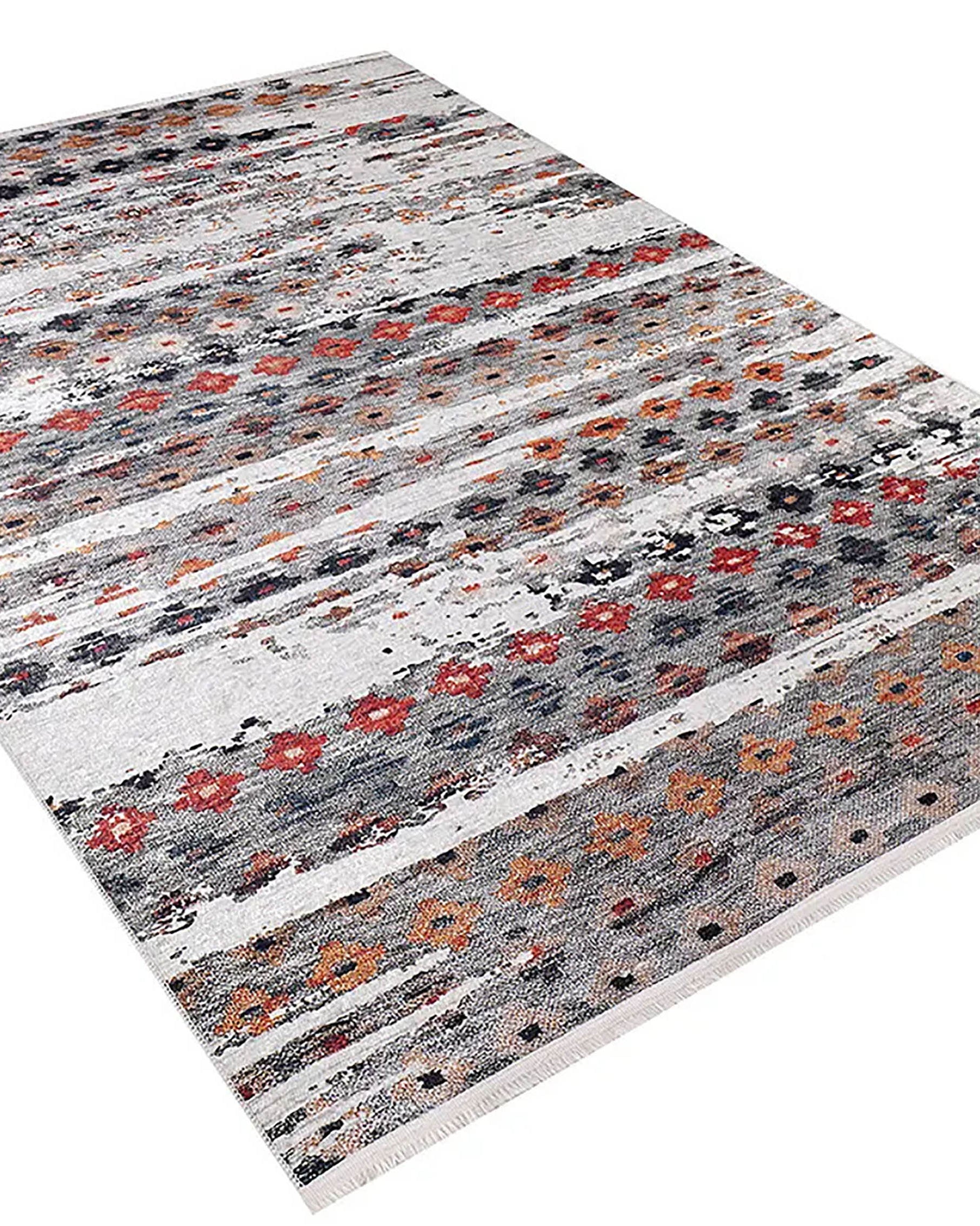 Lakelyn Turkish Kilim Multi Color Flower Rug