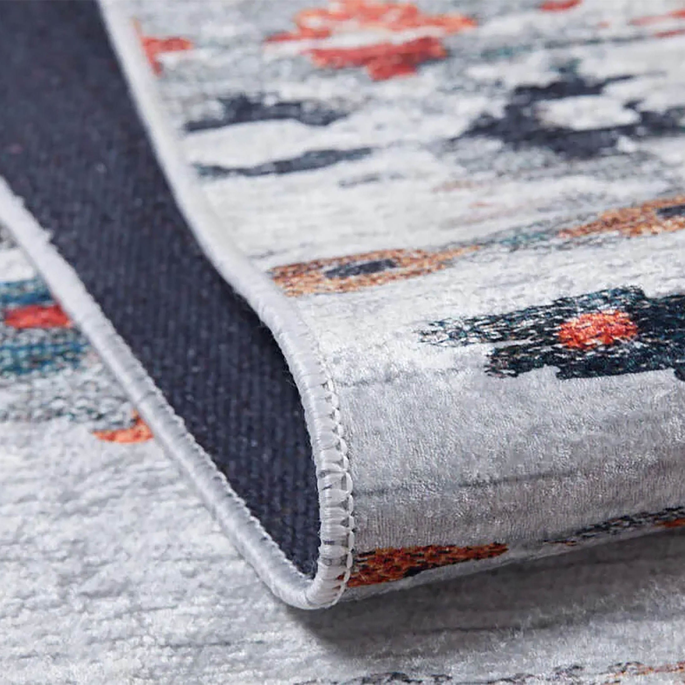 Lakelyn Turkish Kilim Multi Color Flower Rug