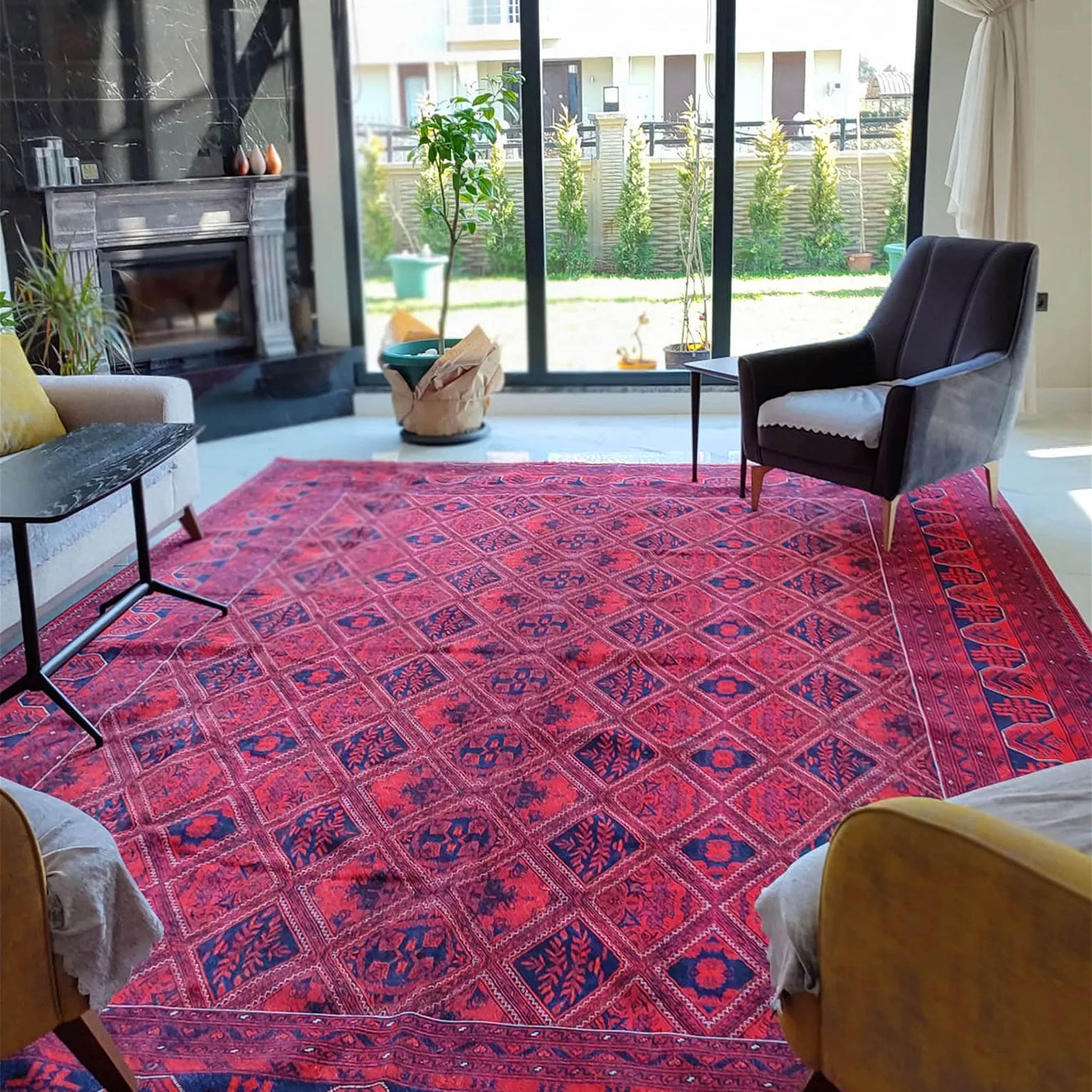 Rifa Burgundy Red Rug