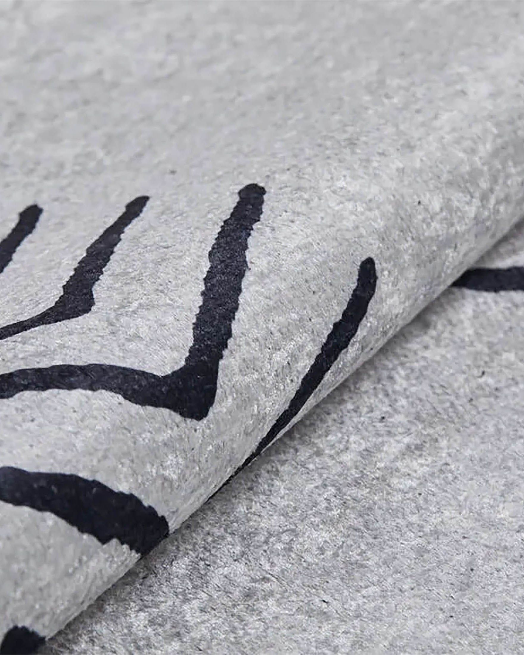 Zagra Moroccan White Black Rug