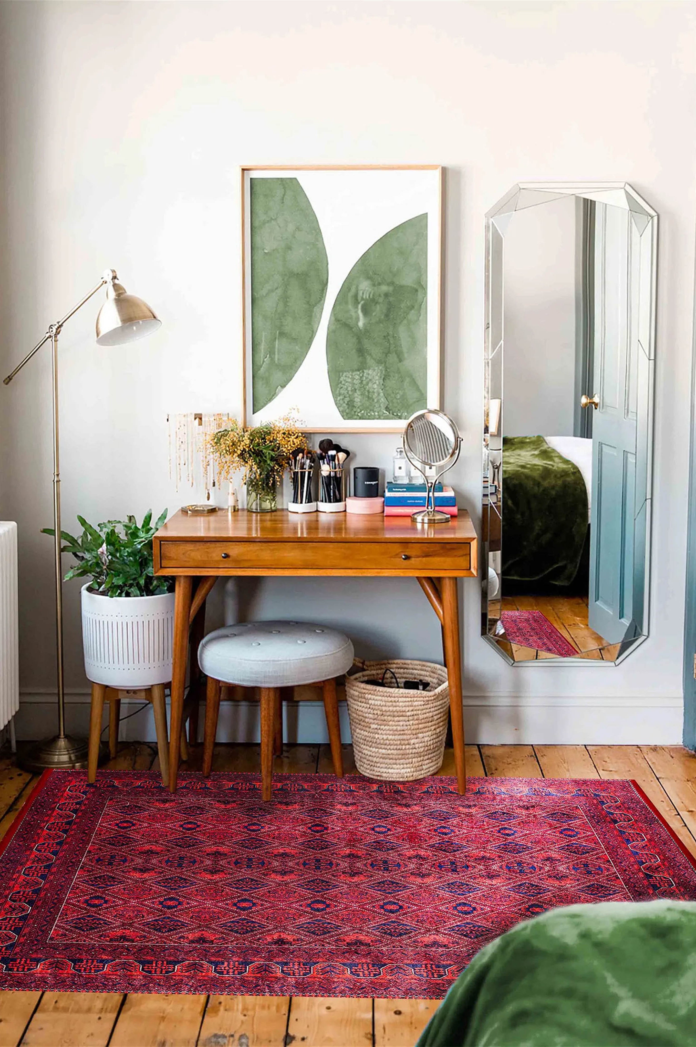 Rifa Burgundy Red Rug