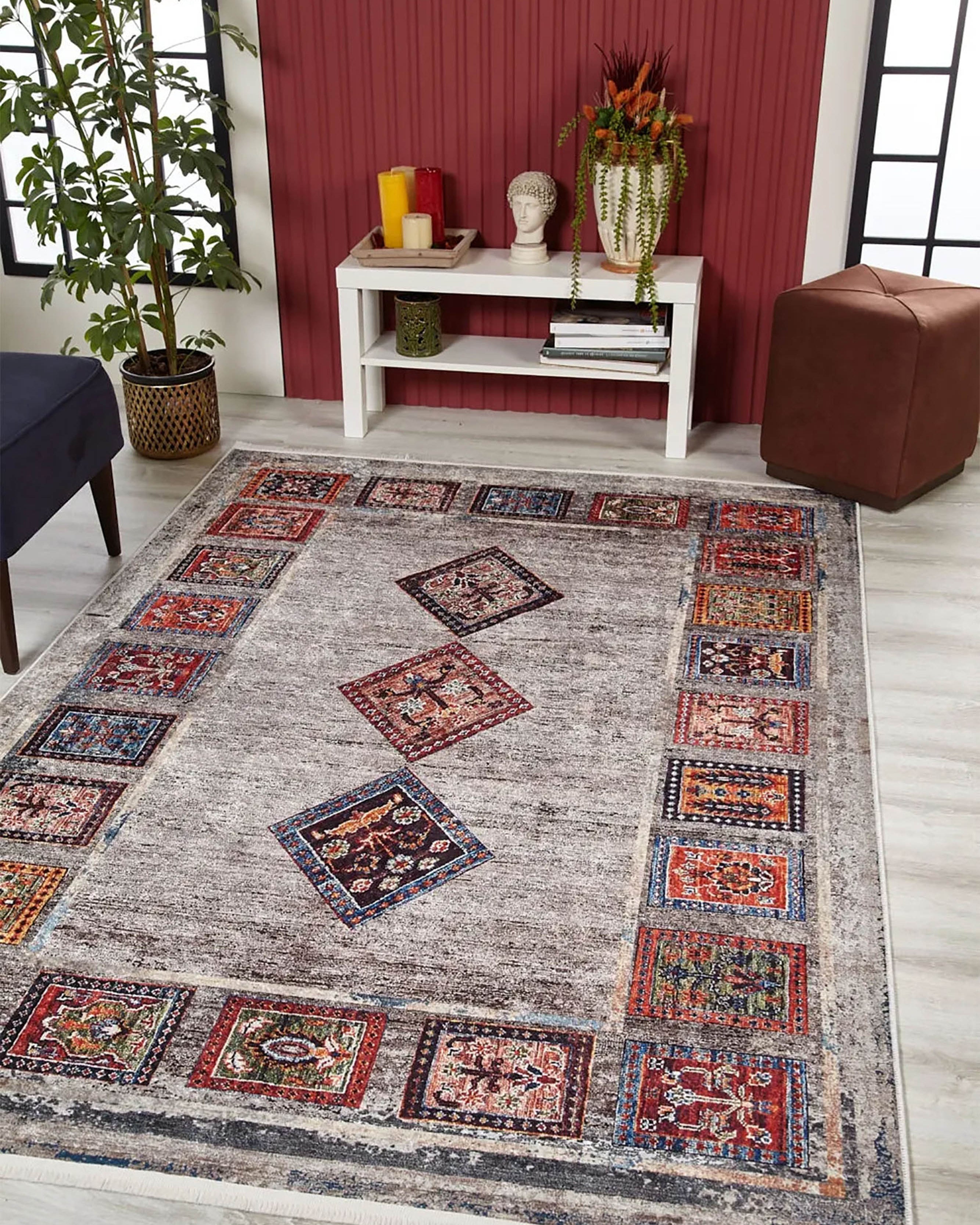 Bailee Antique Turkish Bohemian Geometric Rug