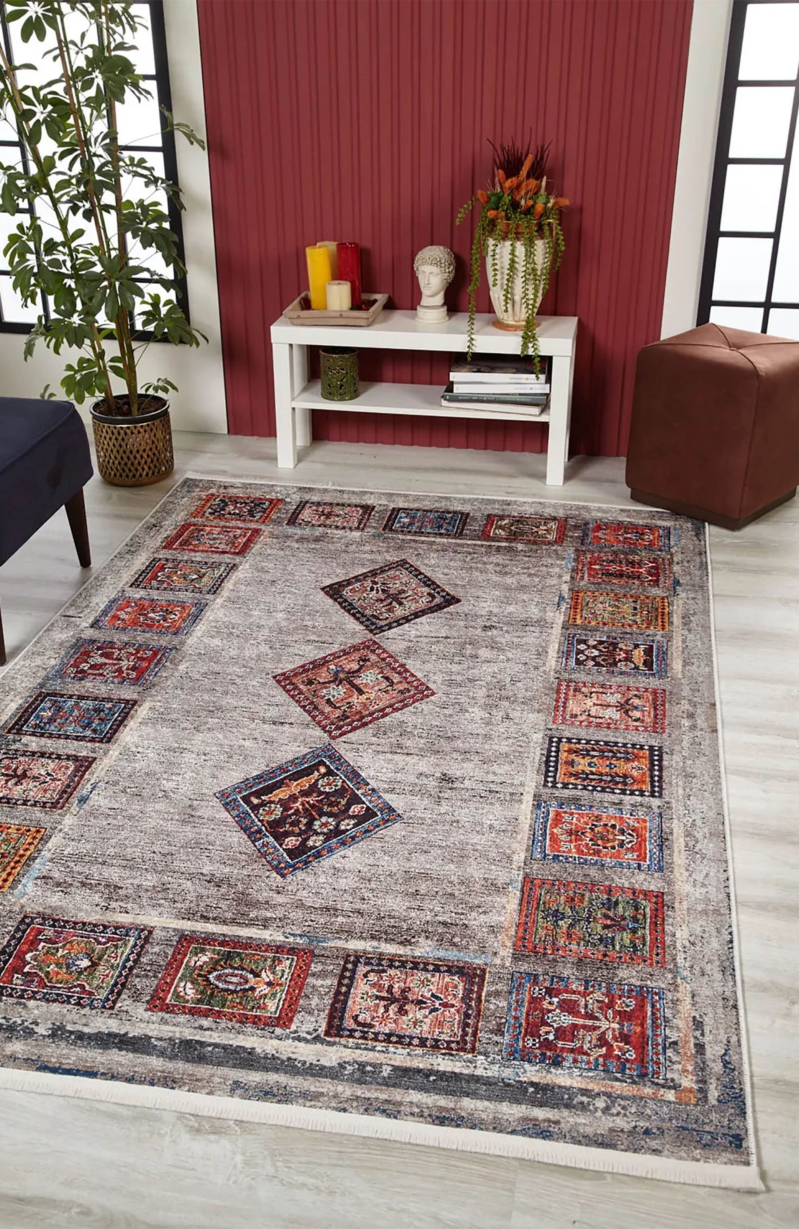 Bailee Antique Turkish Bohemian Geometric Rug