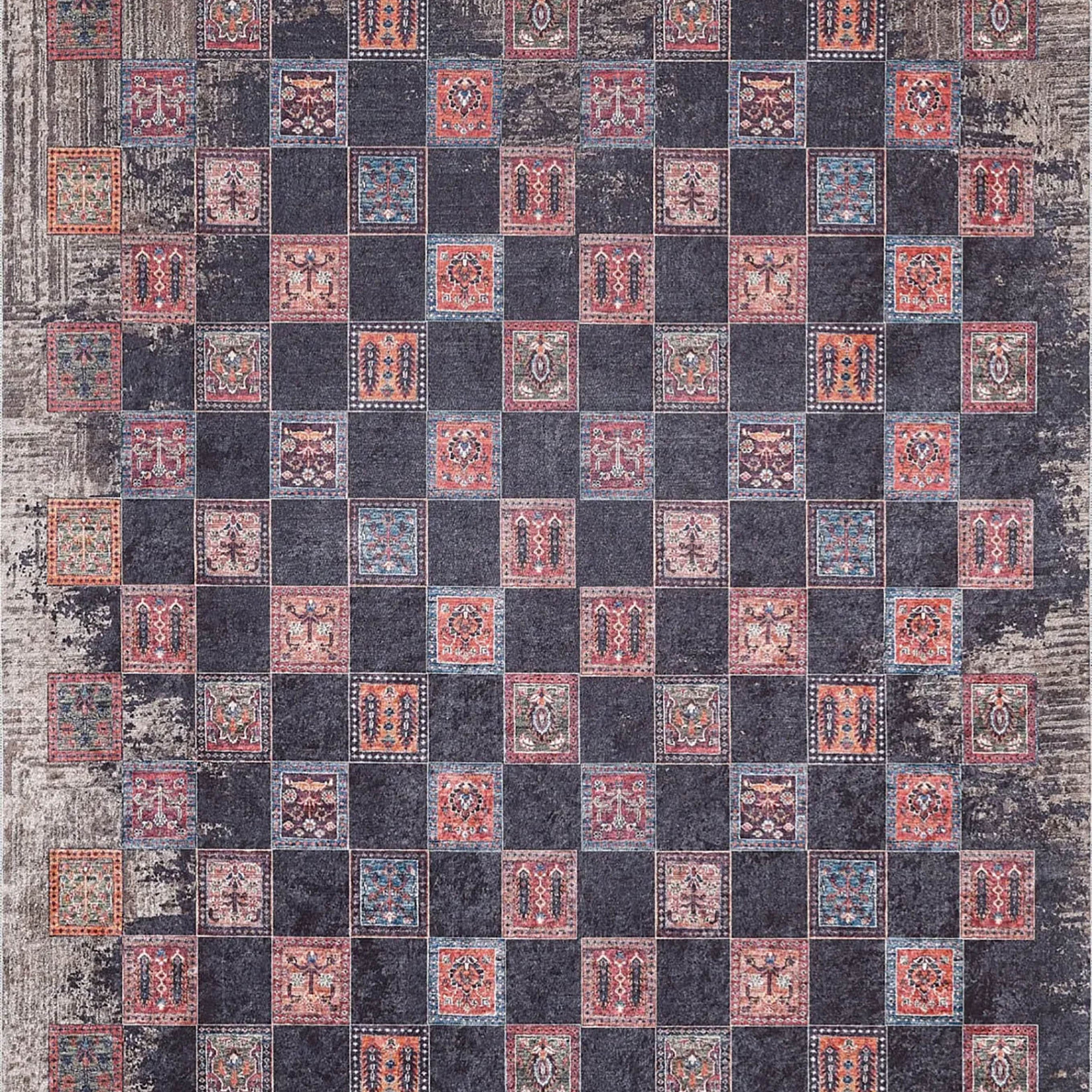 Violet Turkish Distressed Antique Style Luxury Rug