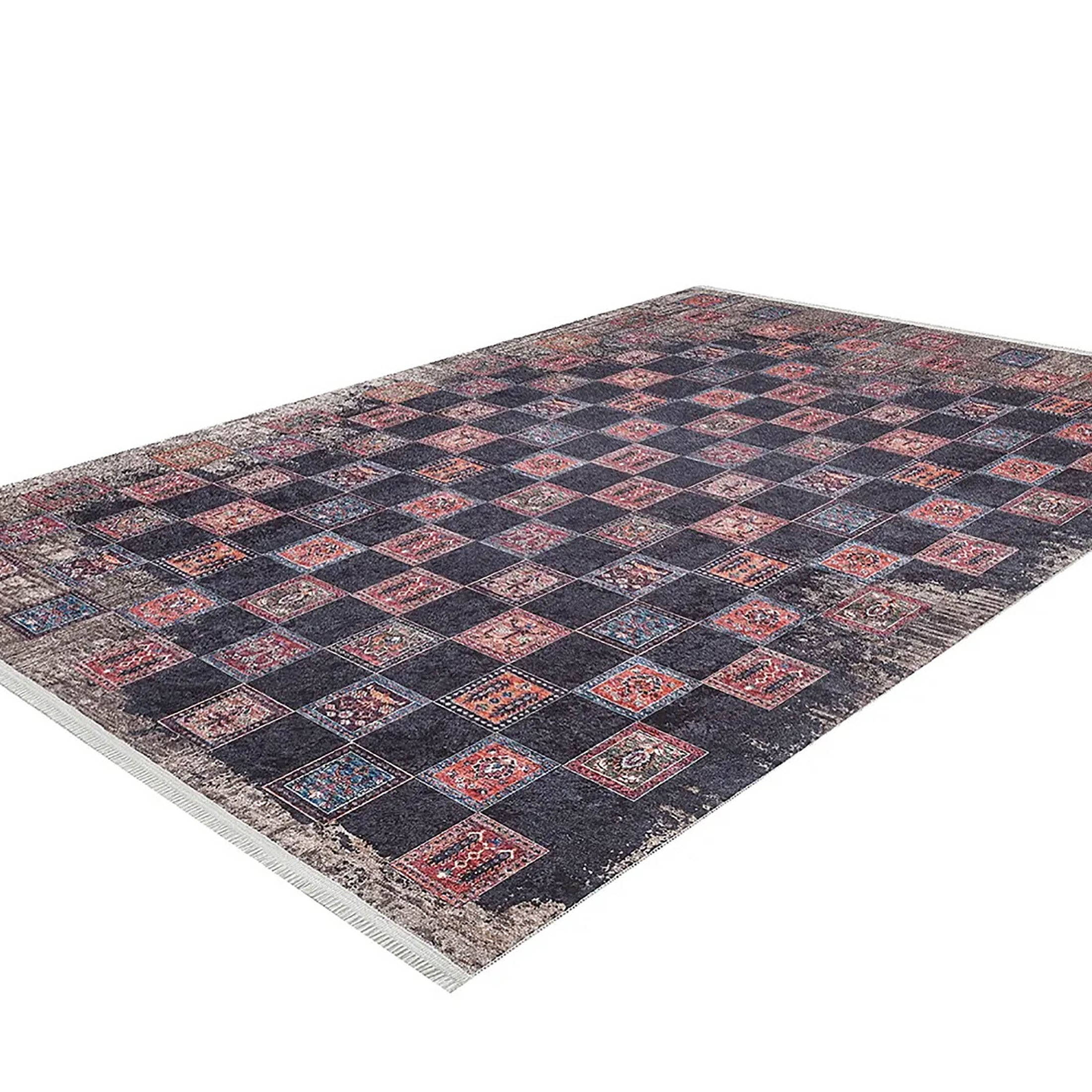 Violet Turkish Distressed Antique Style Luxury Rug