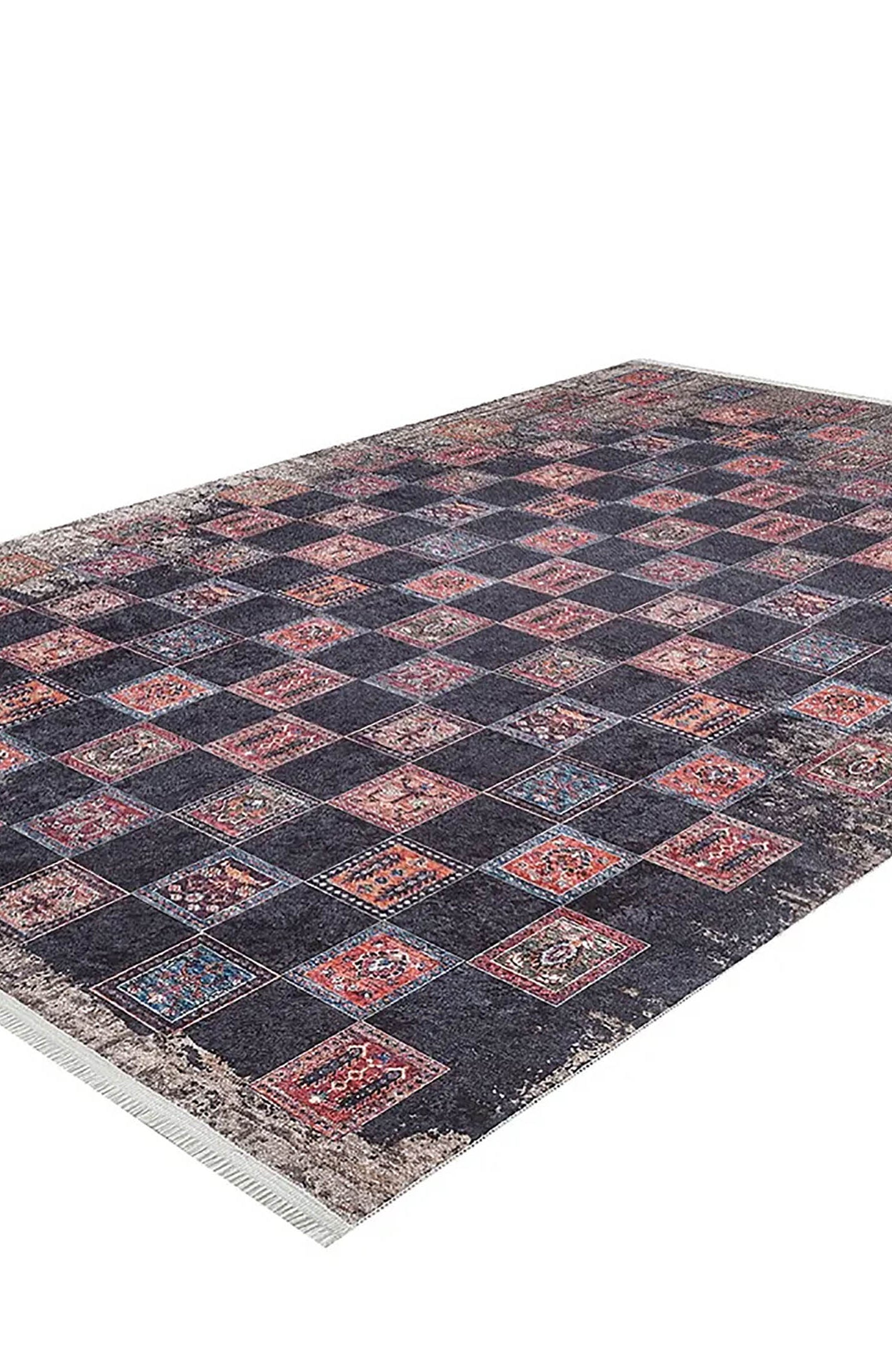 Violet Turkish Distressed Antique Style Luxury Rug