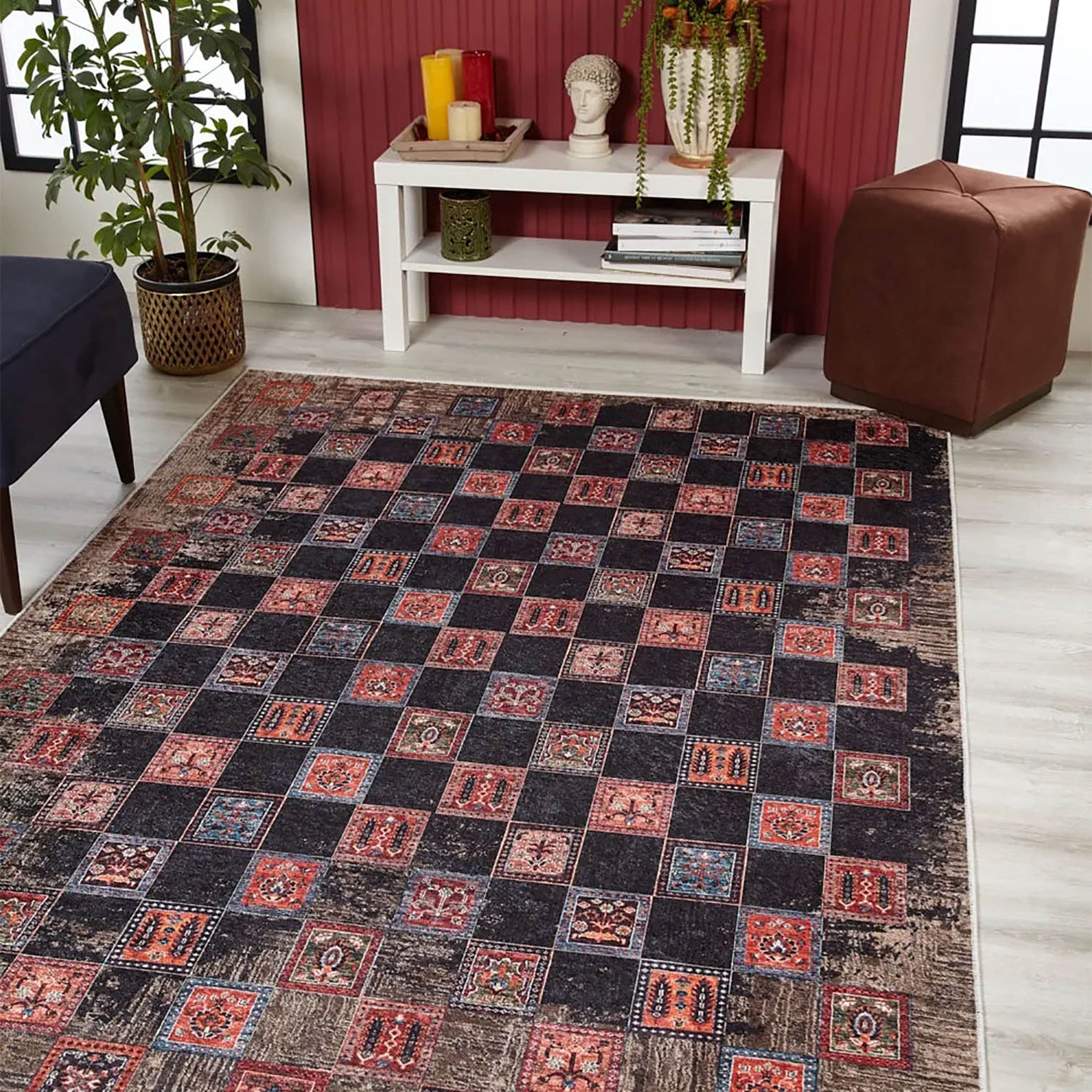 Violet Turkish Distressed Antique Style Luxury Rug