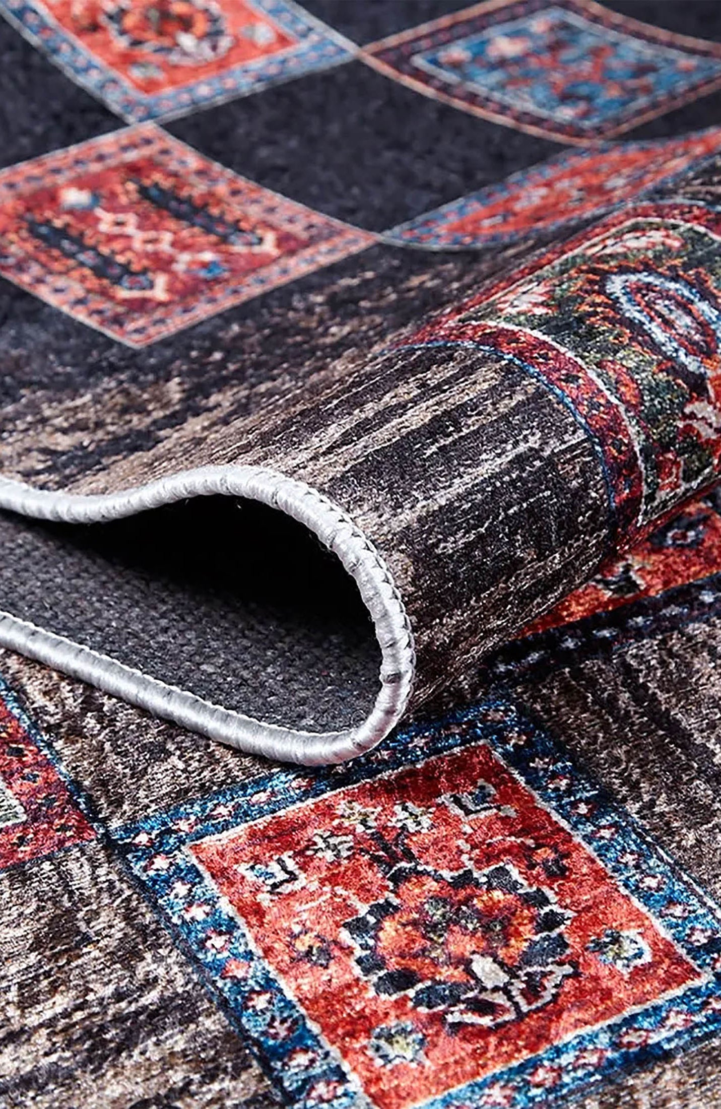 Violet Turkish Distressed Antique Style Luxury Rug