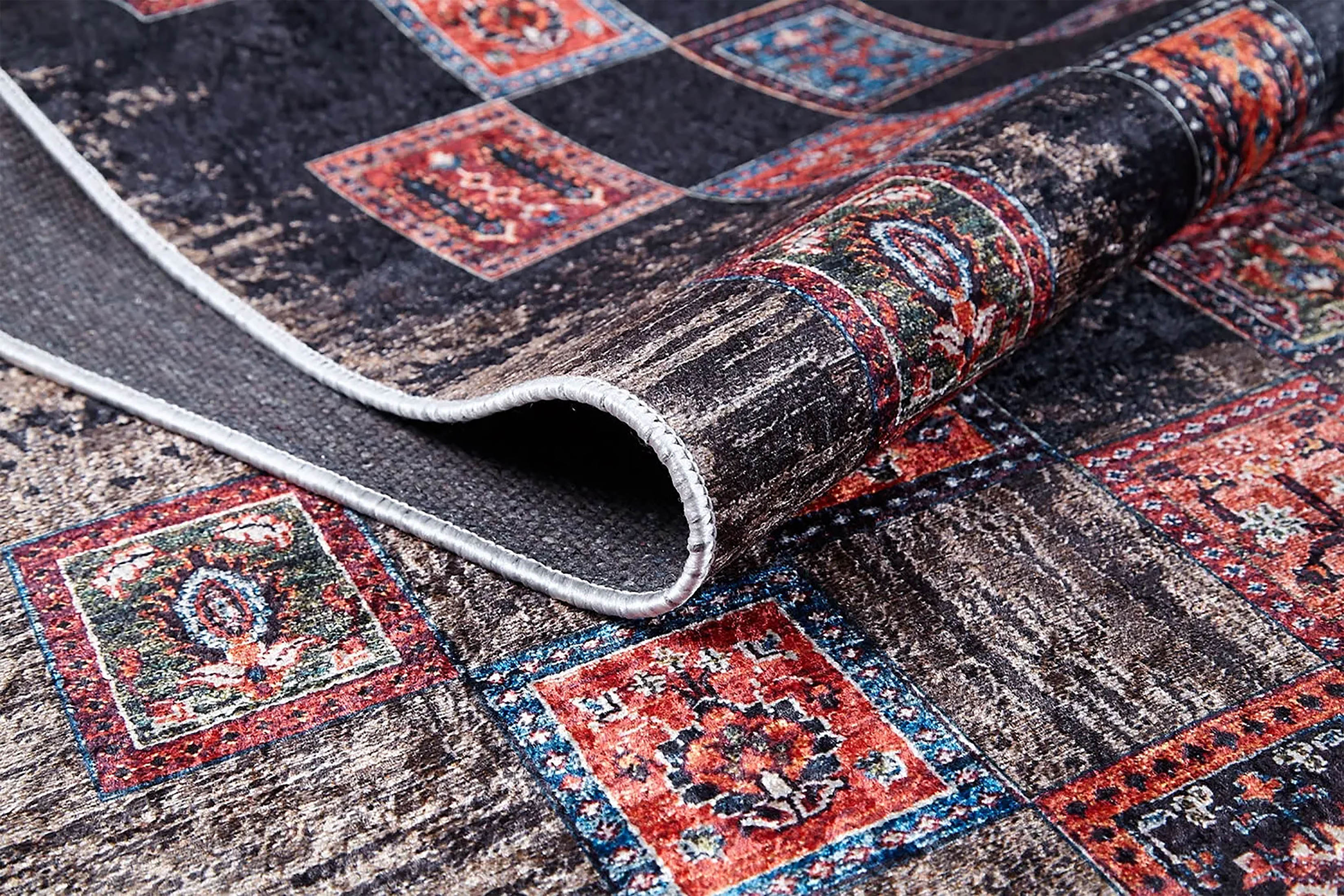 Violet Turkish Distressed Antique Style Luxury Rug