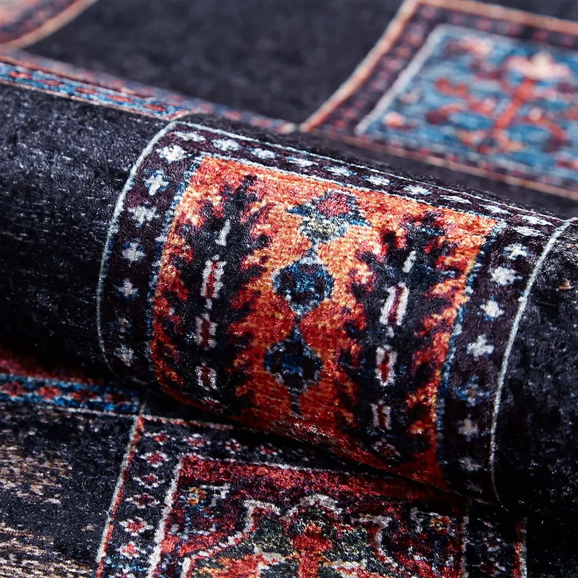 Violet Turkish Distressed Antique Style Luxury Rug