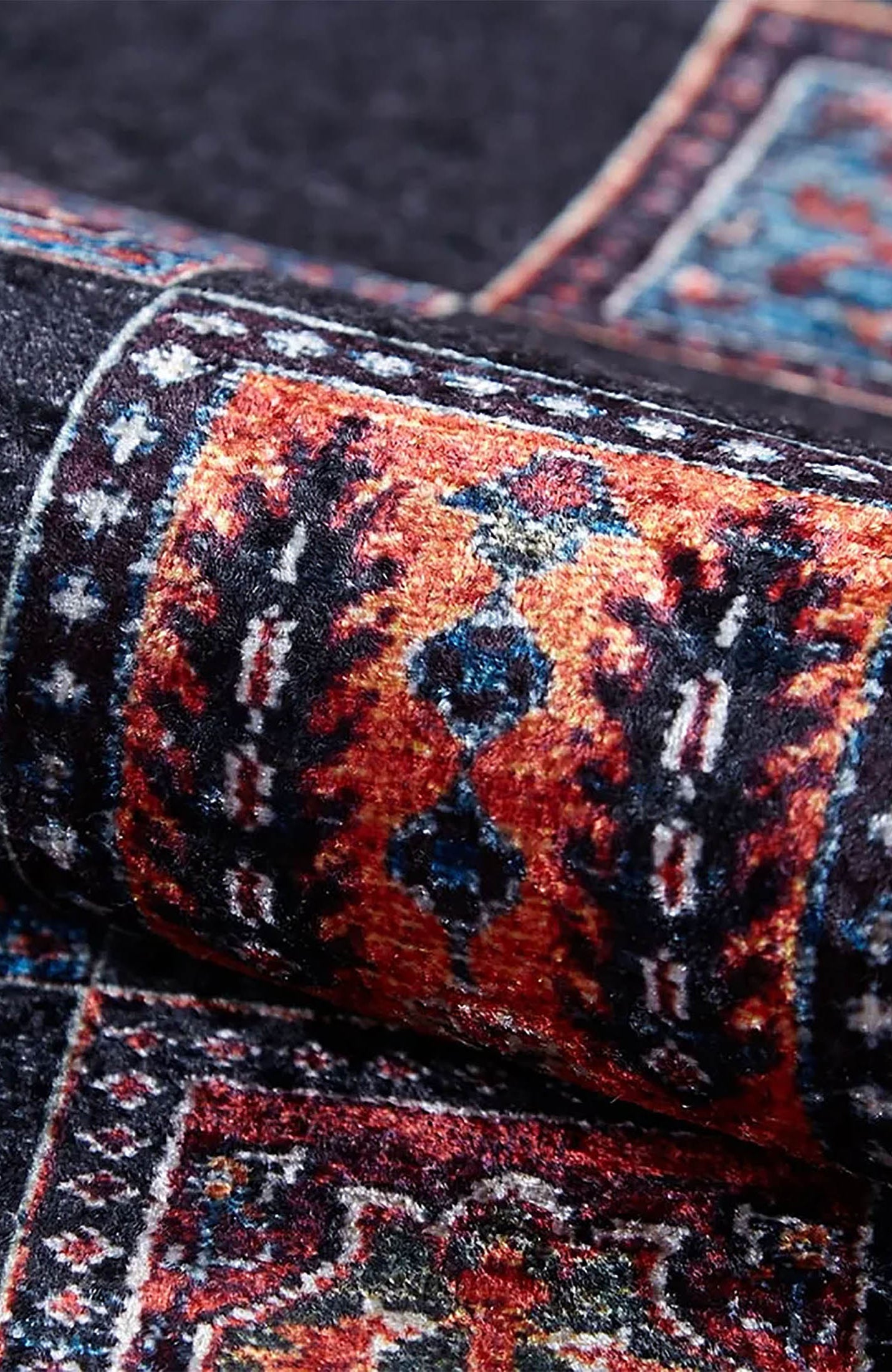 Violet Turkish Distressed Antique Style Luxury Rug