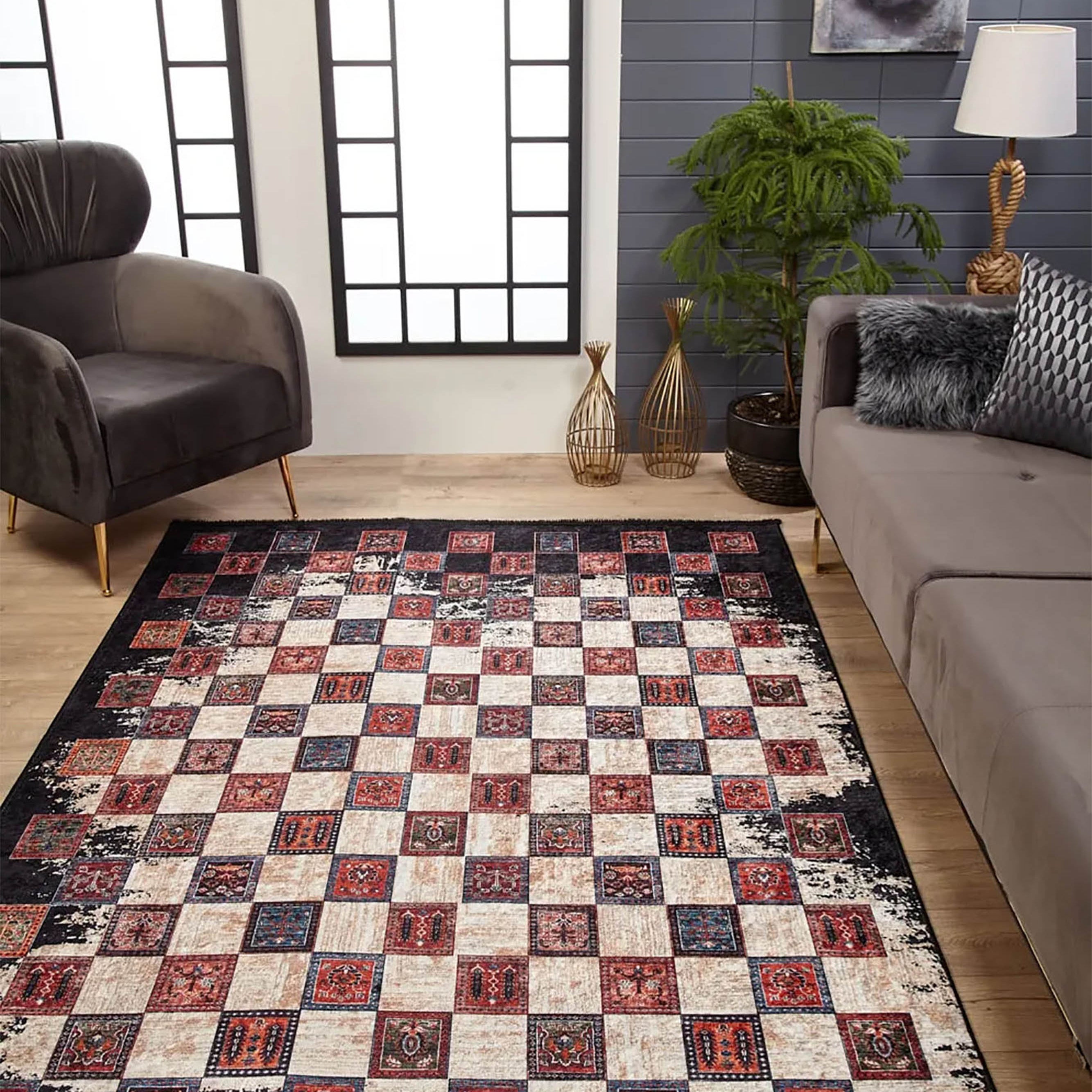 Gianna Turkish Distressed Ethnic Vintage Luxury Rug