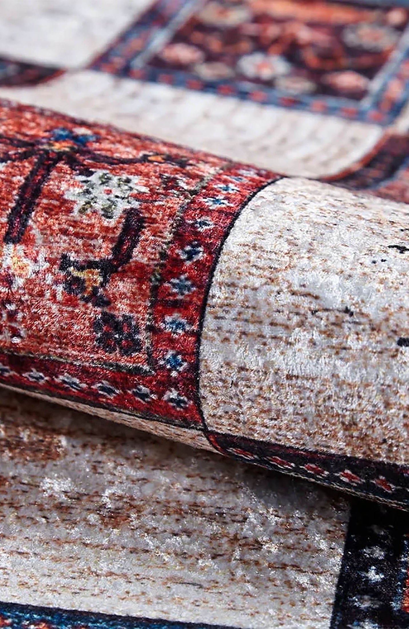 Gianna Turkish Distressed Ethnic Vintage Luxury Rug