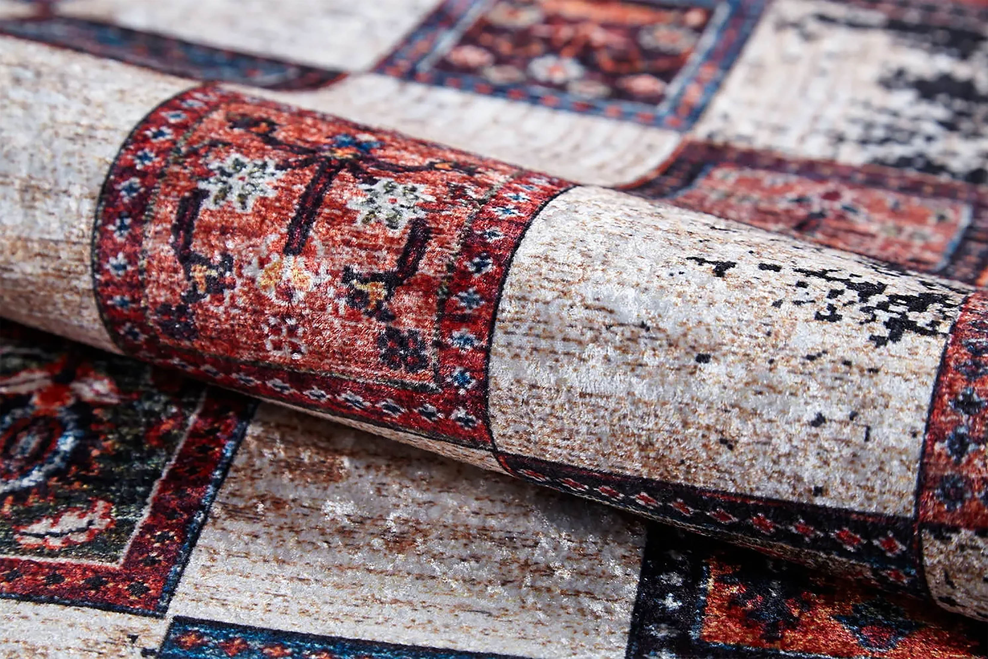 Gianna Turkish Distressed Ethnic Vintage Luxury Rug