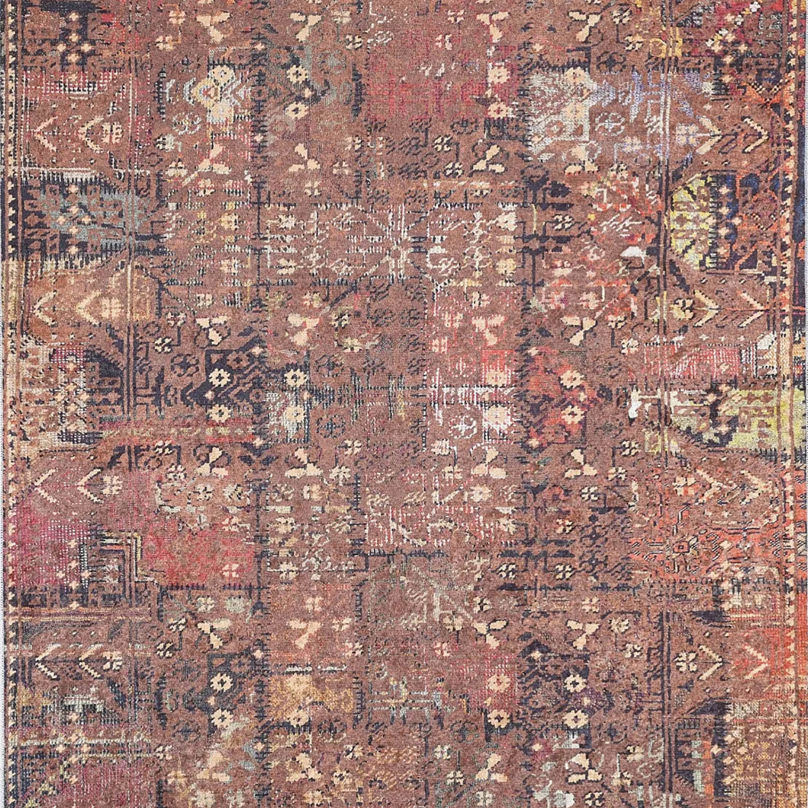 Ayra Turkish Brick Color Oushak Rug