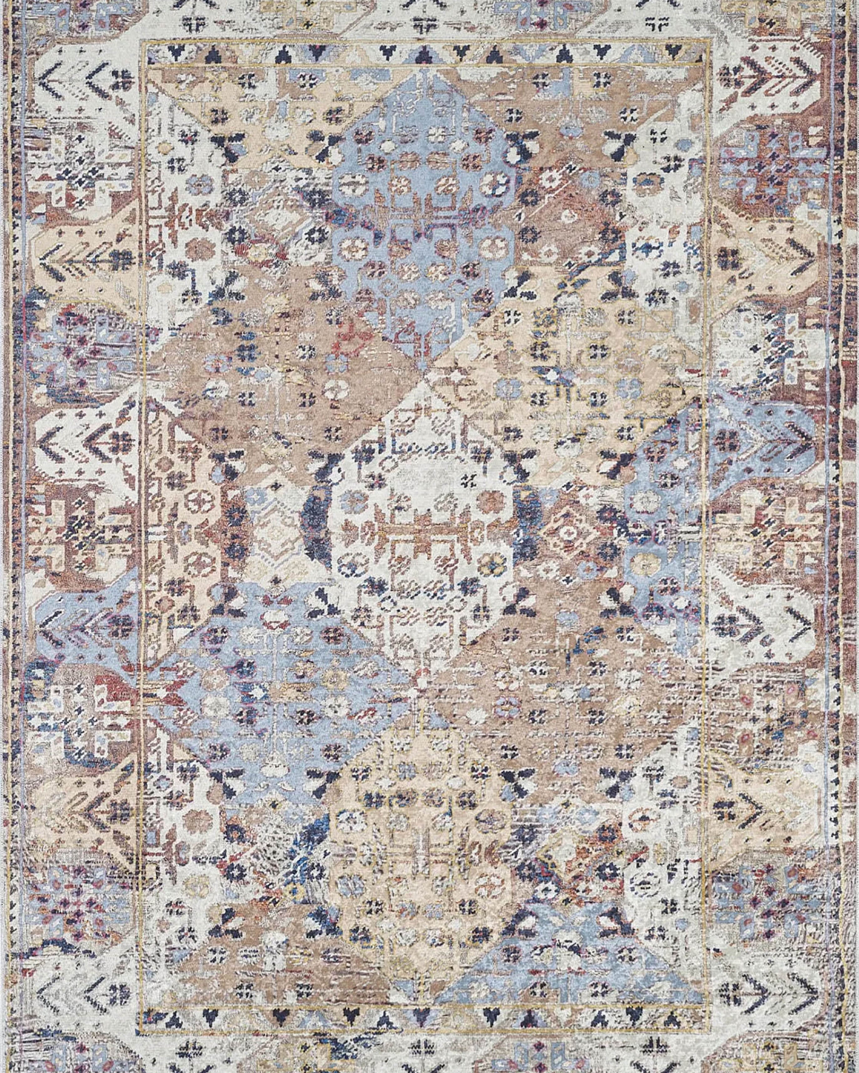 Kenia Turkish Bohemian Modern Beige Rug