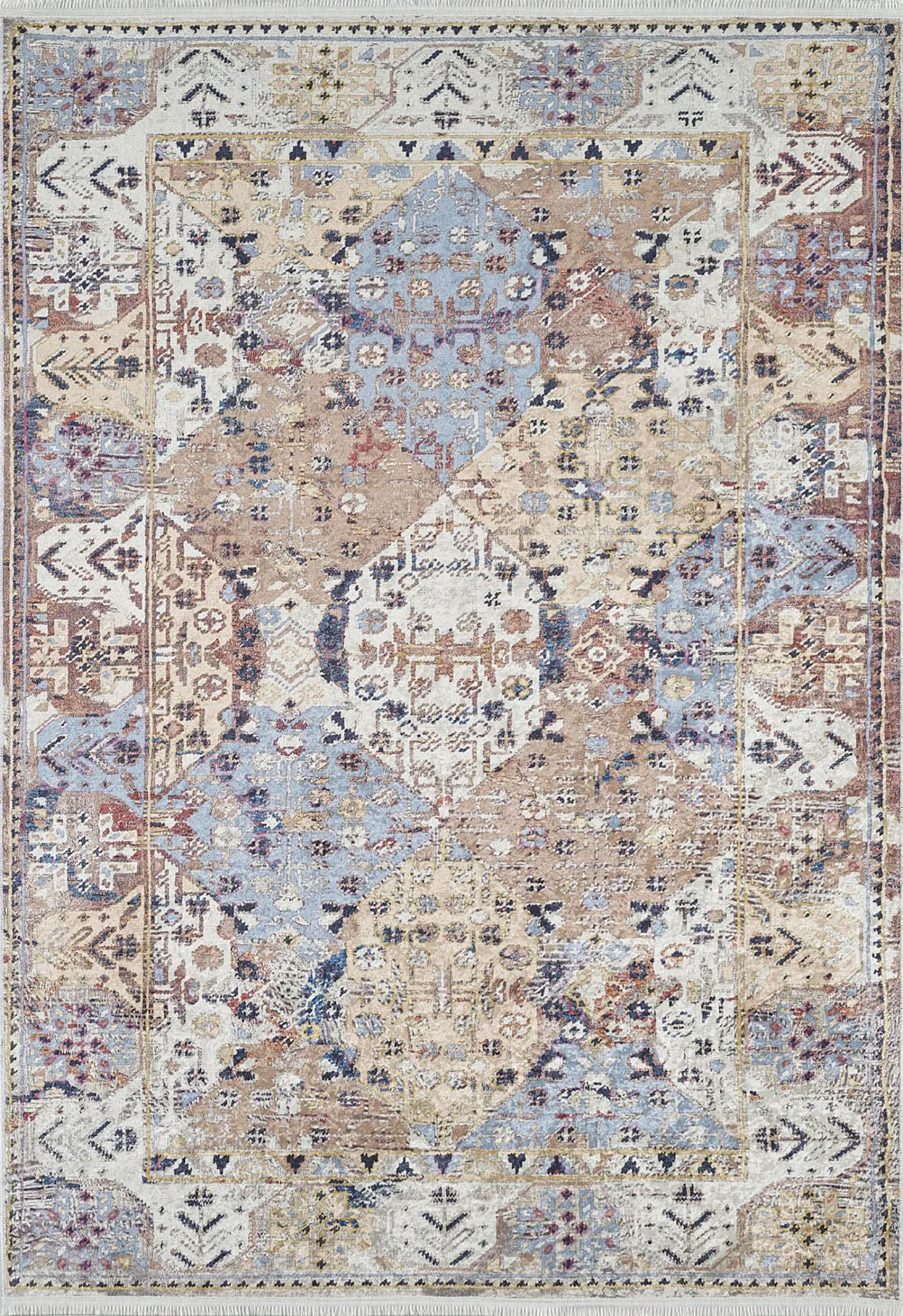 Kenia Turkish Bohemian Modern Beige Rug